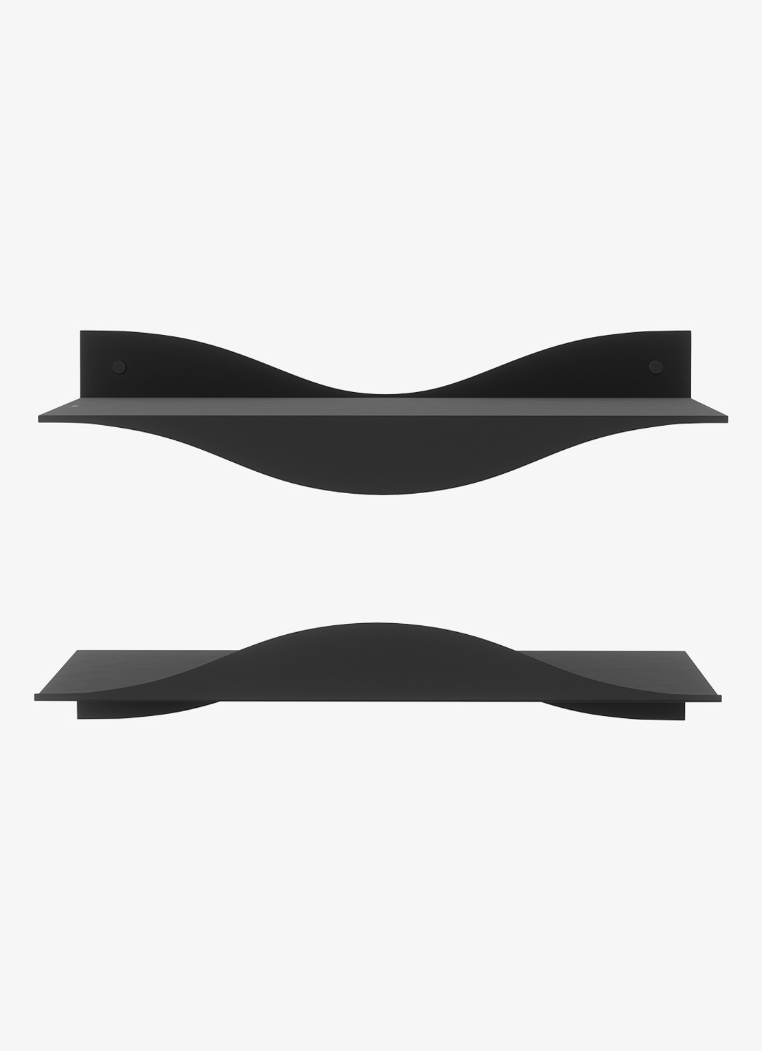 Umbra Surf wandplank set van 2 - detail 4 zwart