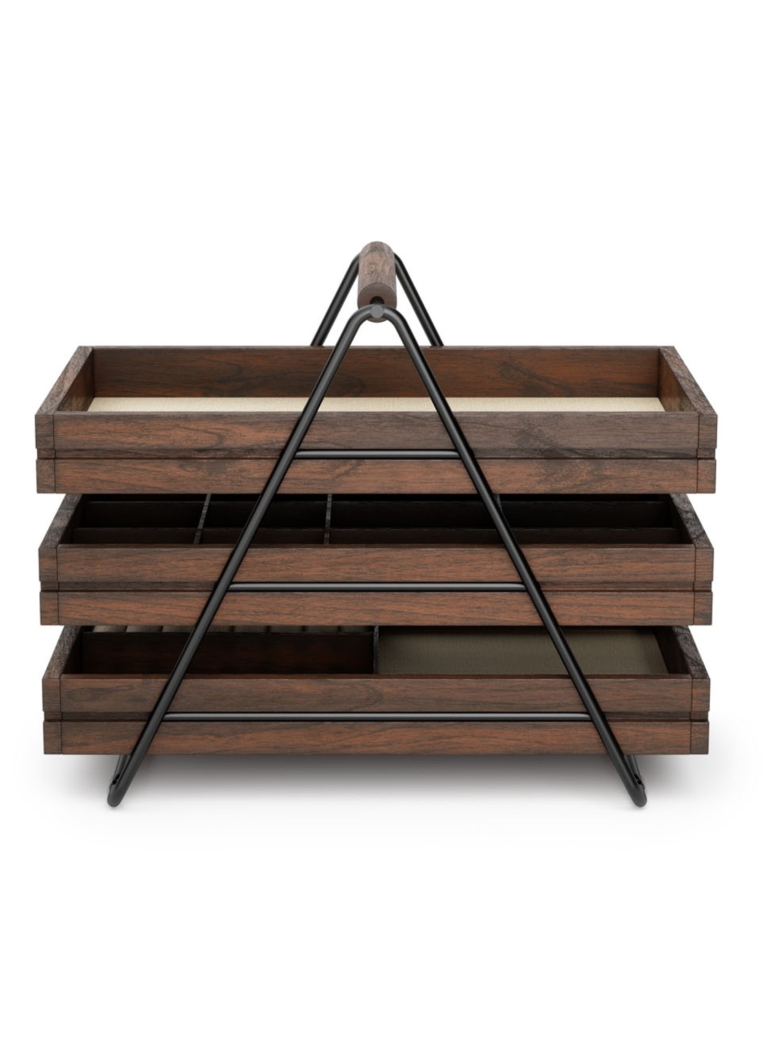 Umbra Terrace Jewelry Tray sieradenhouder 25,5 x 17,5 cm - achterkant 4 bruin