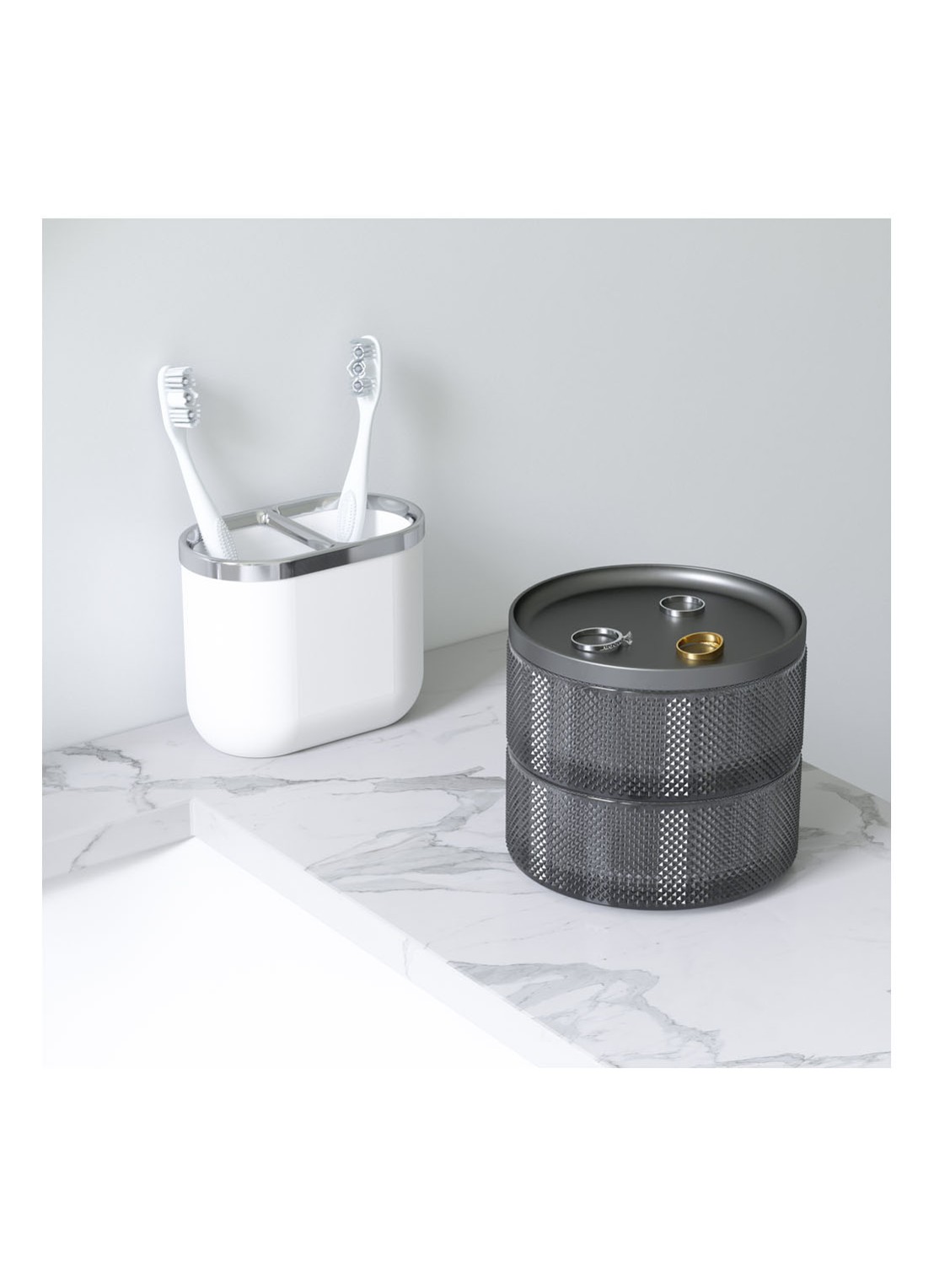 Umbra Tesora sieradendoos 11,5 cm - voorkant 2 zwart