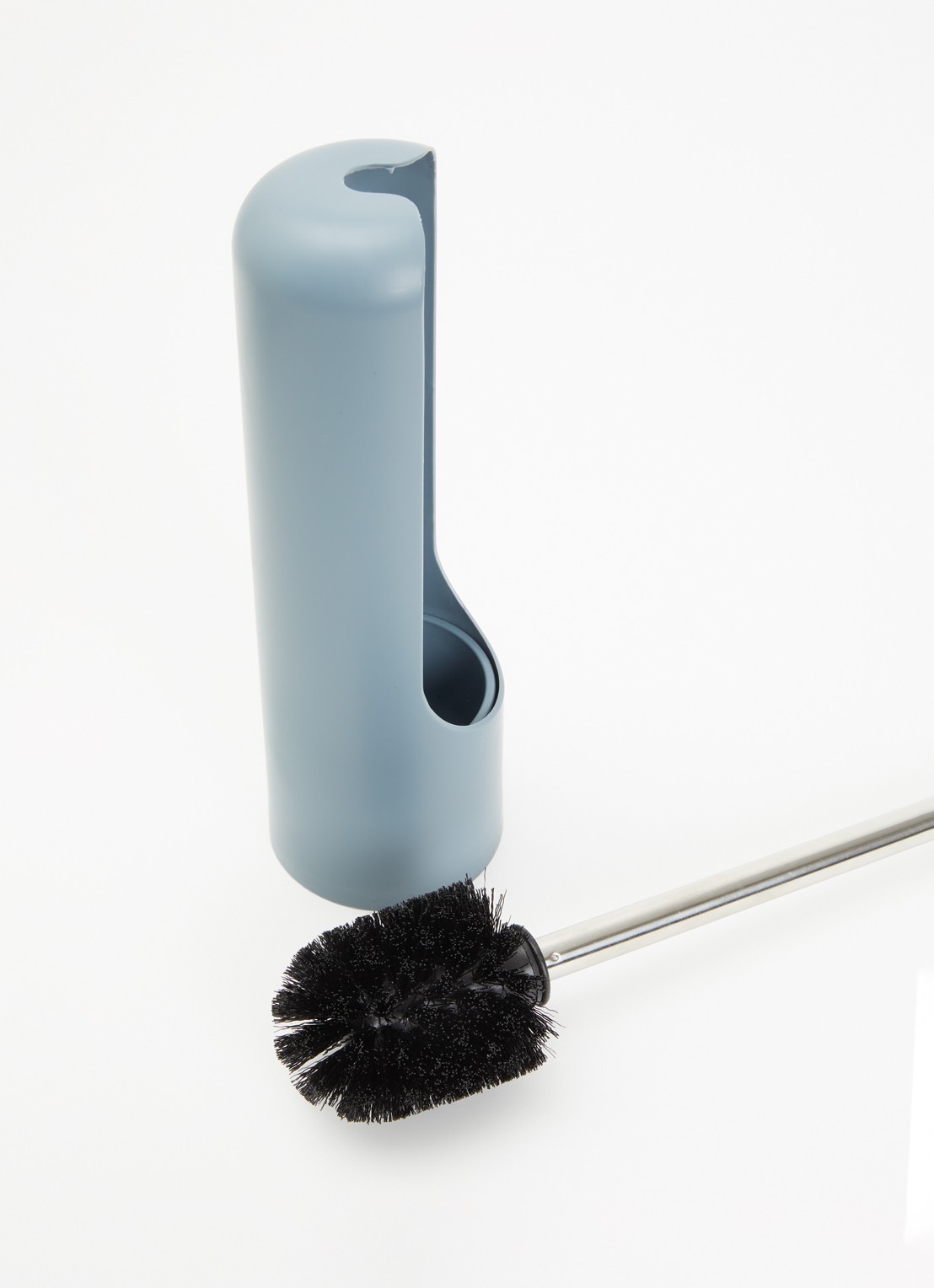 Umbra Touch toiletborstel met houder - voorkant 2 staalblauw