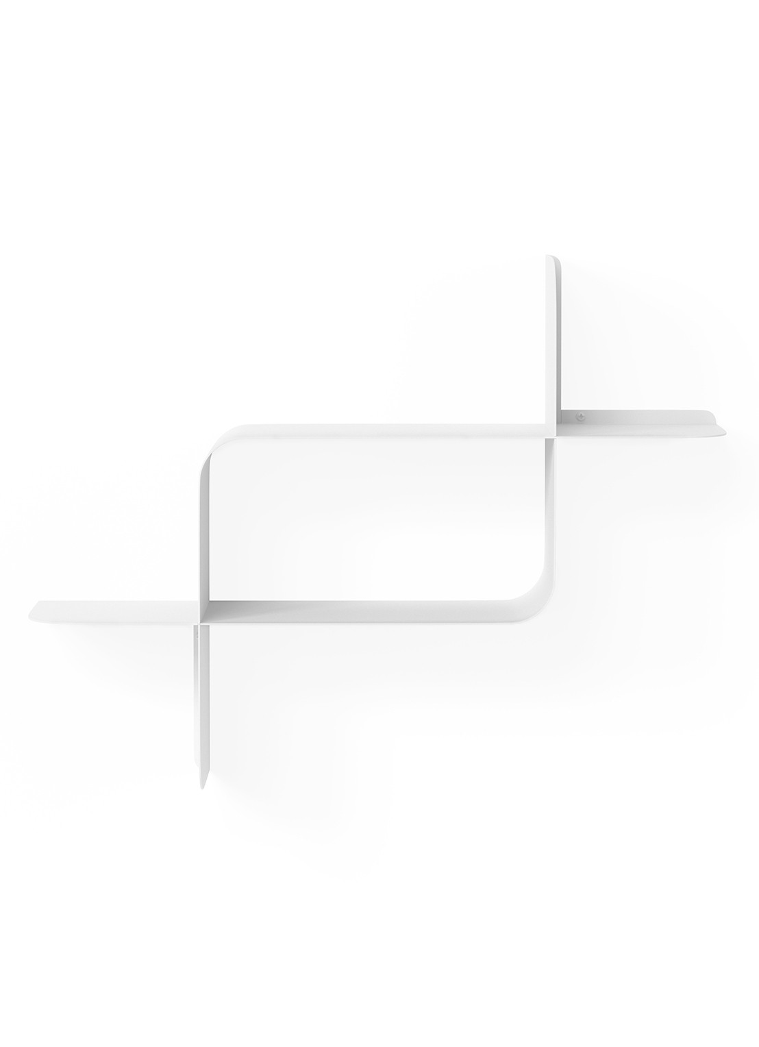 Umbra Wandplank 61 x 47 x 15 cm set van 2 - voorkant 2 wit