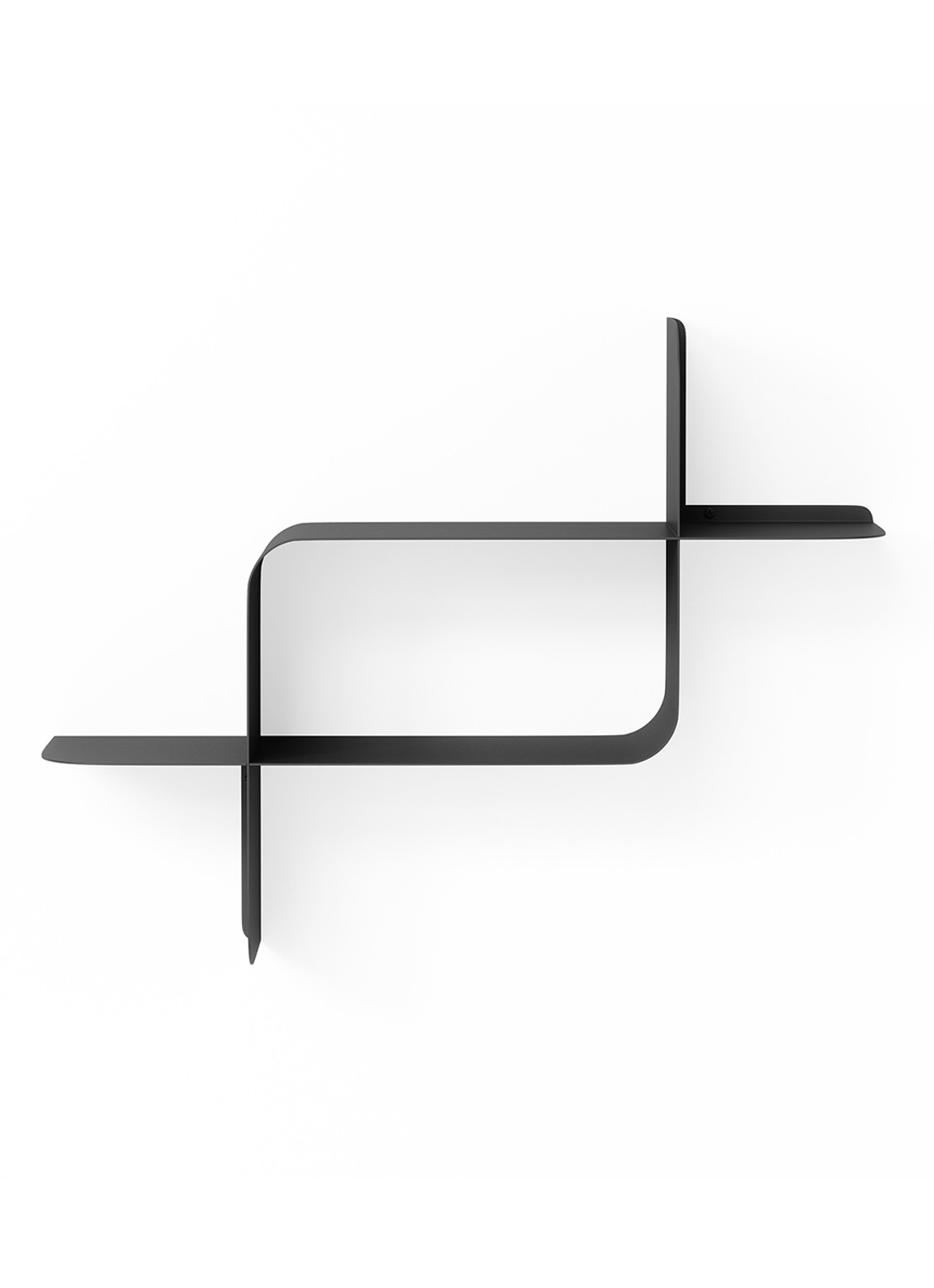 Umbra Wandplank 61 x 47 x 15 cm set van 2 - voorkant 2 zwart