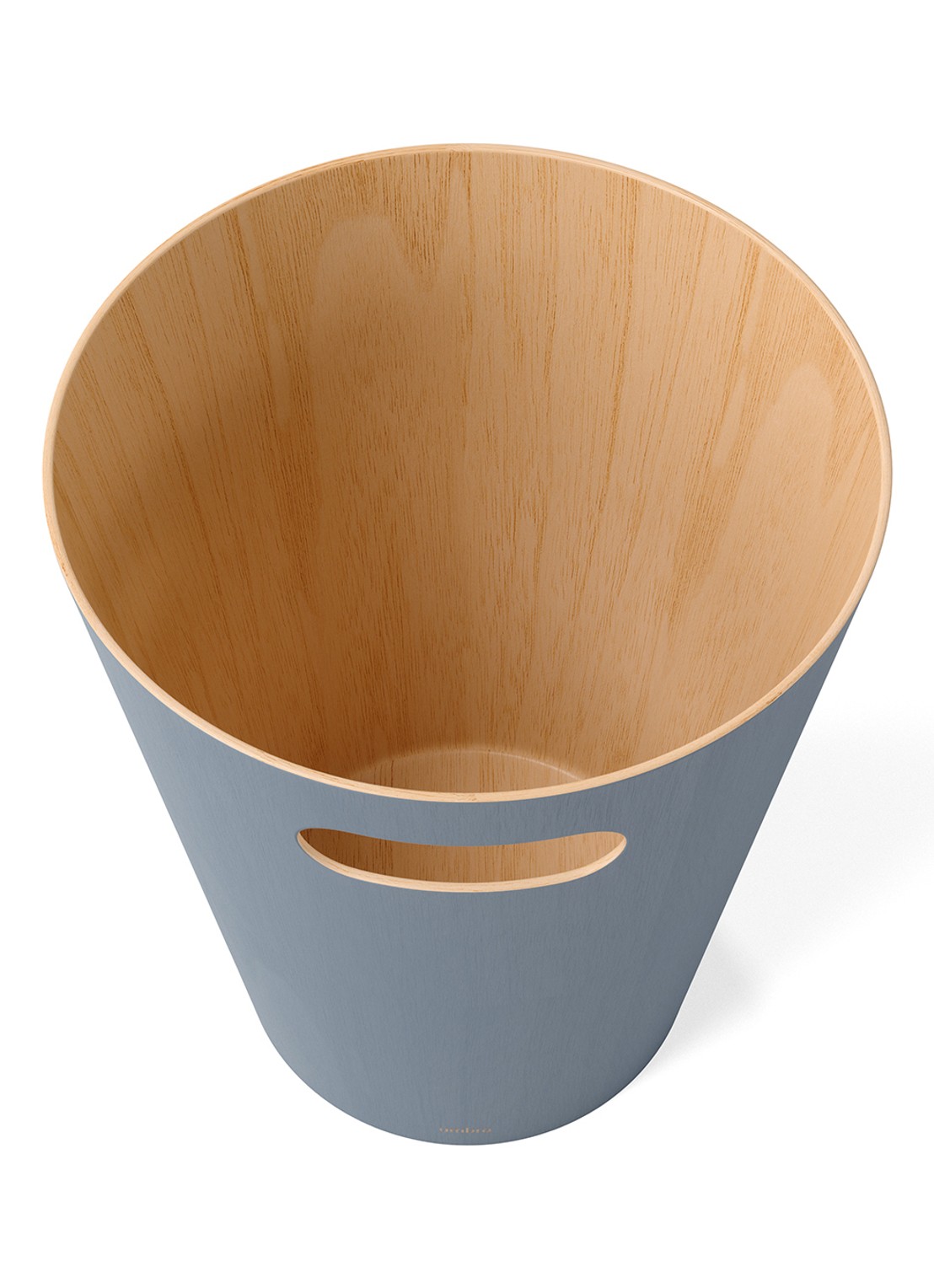Umbra Woodrow prullenbak 7,5 liter - detail 5 blauwgrijs