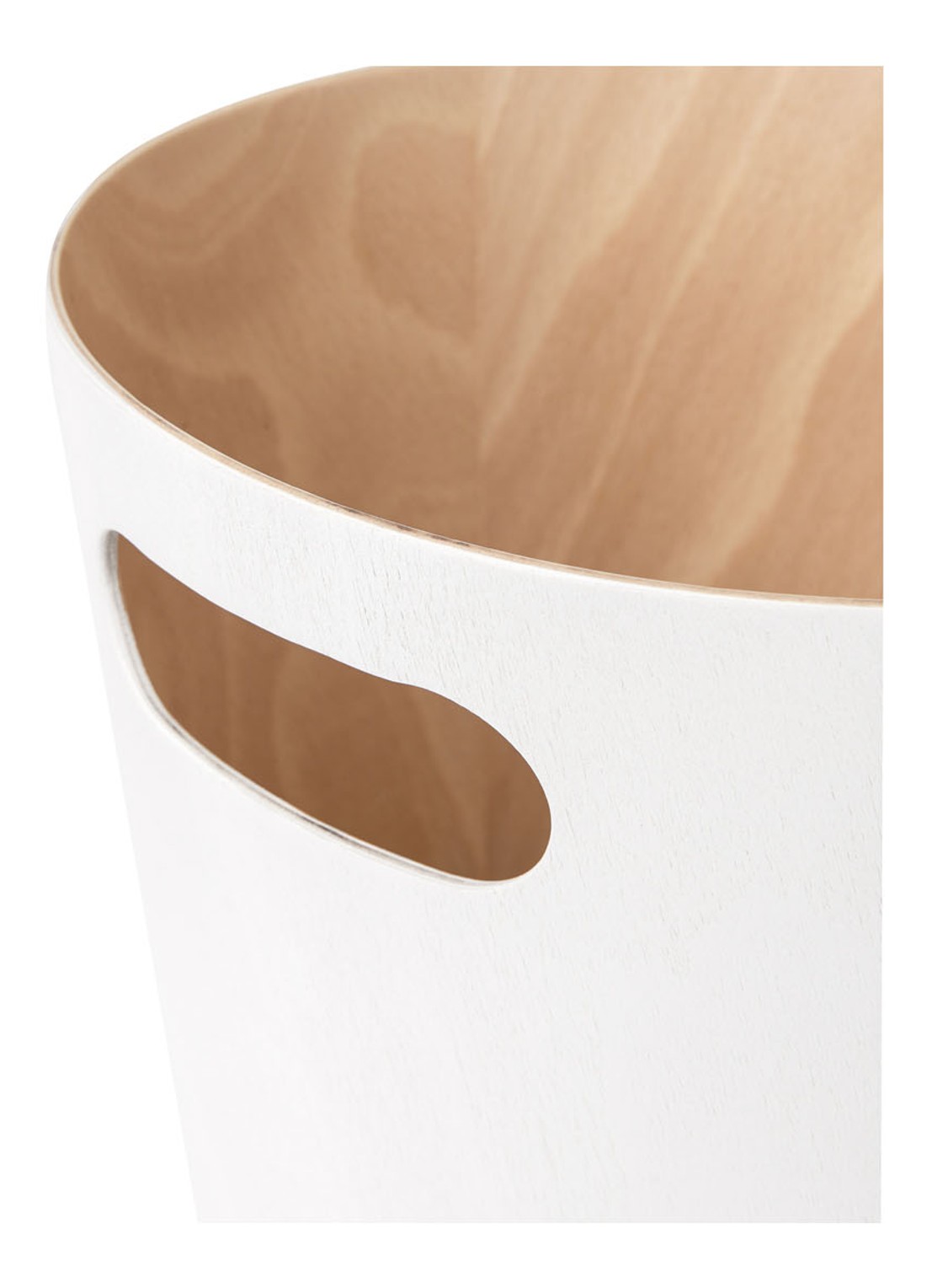 Umbra Woodrow prullenbak 7,5 liter - achterkant wit
