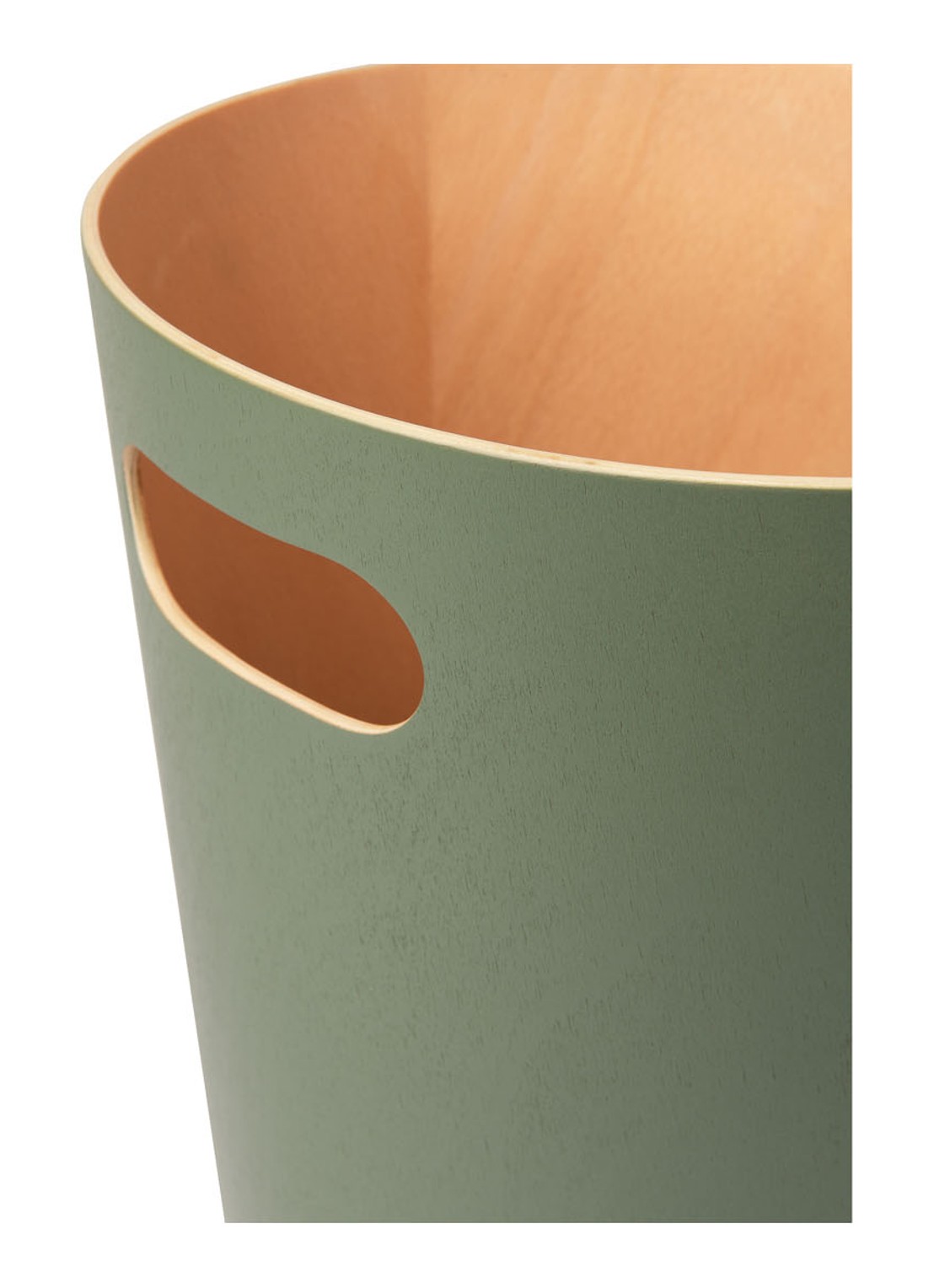 Umbra Woodrow prullenbak 7,5 liter - achterkant 4 legergroen