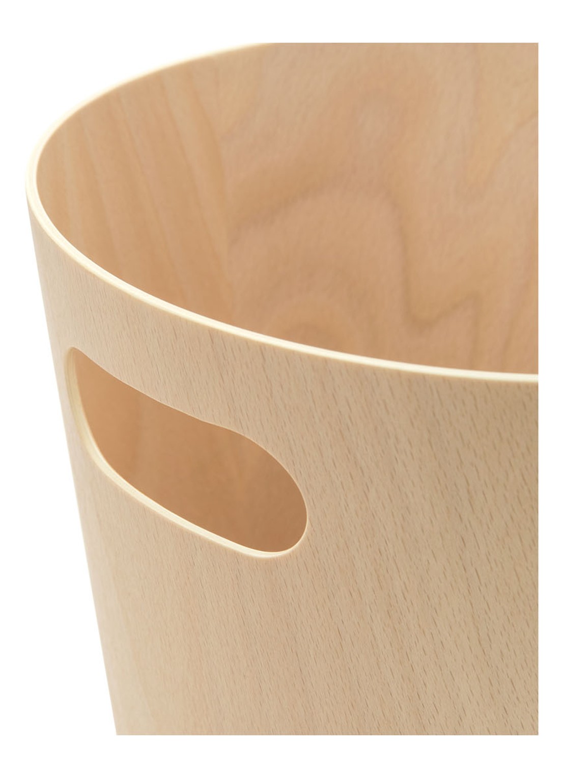 Umbra Woodrow prullenbak 7,5 liter - achterkant 4 beige