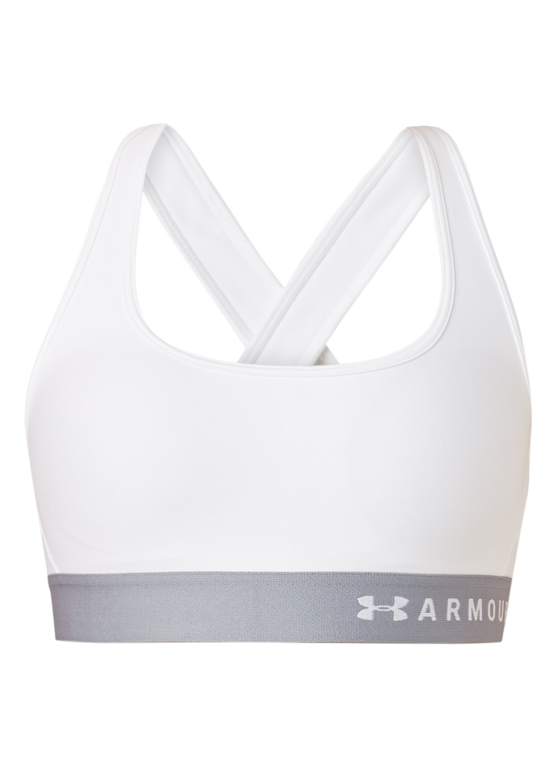 Under Armour Armour Crossback sport bh met medium support - voorkant wit