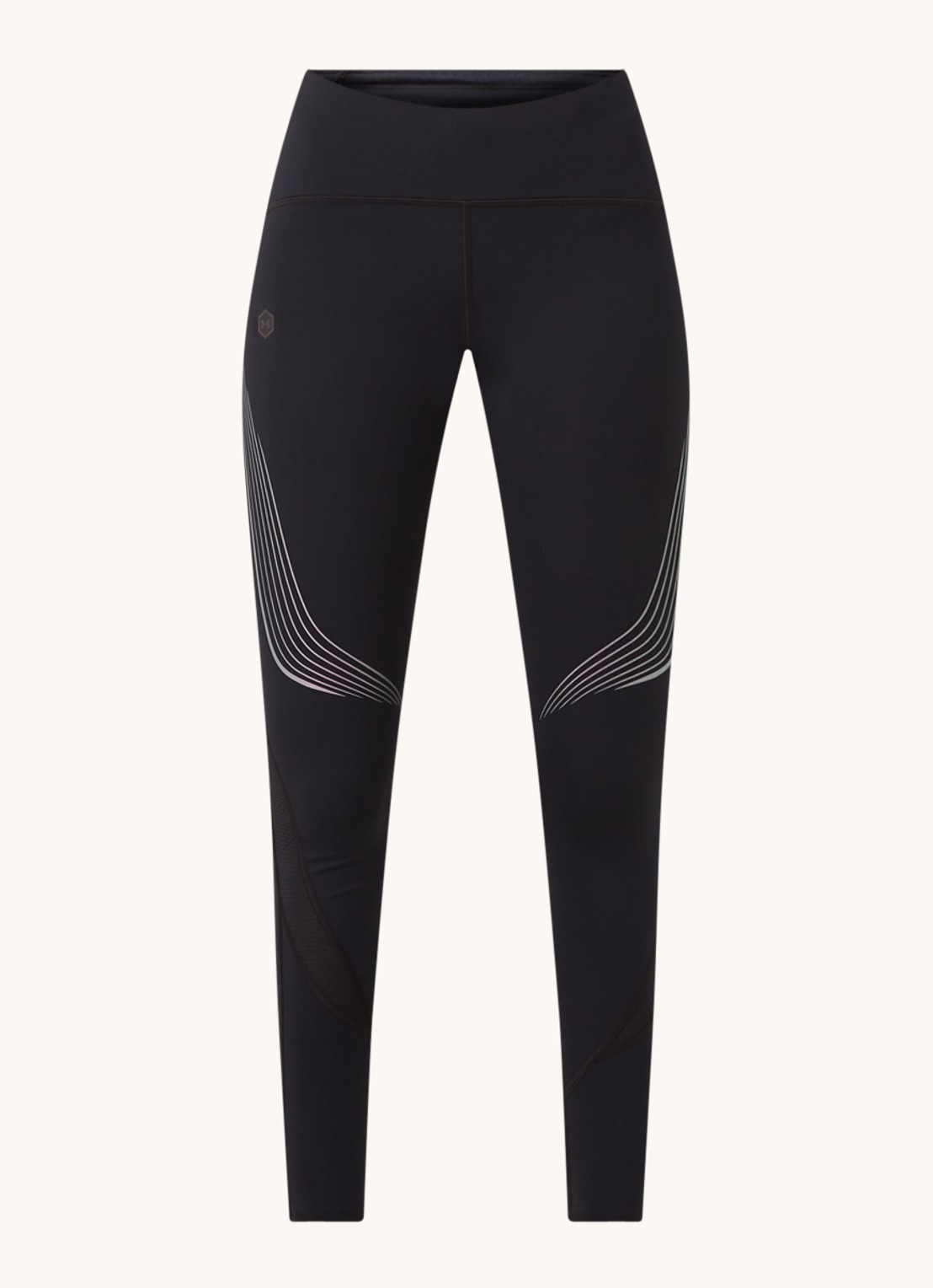 Under Armour Rush low waist cropped hardlooplegging  - voorkant 2 zwart