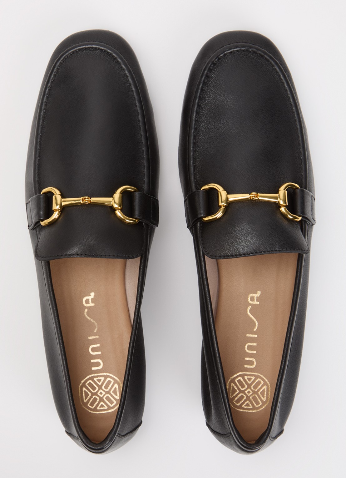 Unisa Belgi loafer van leer - detail 3 zwart