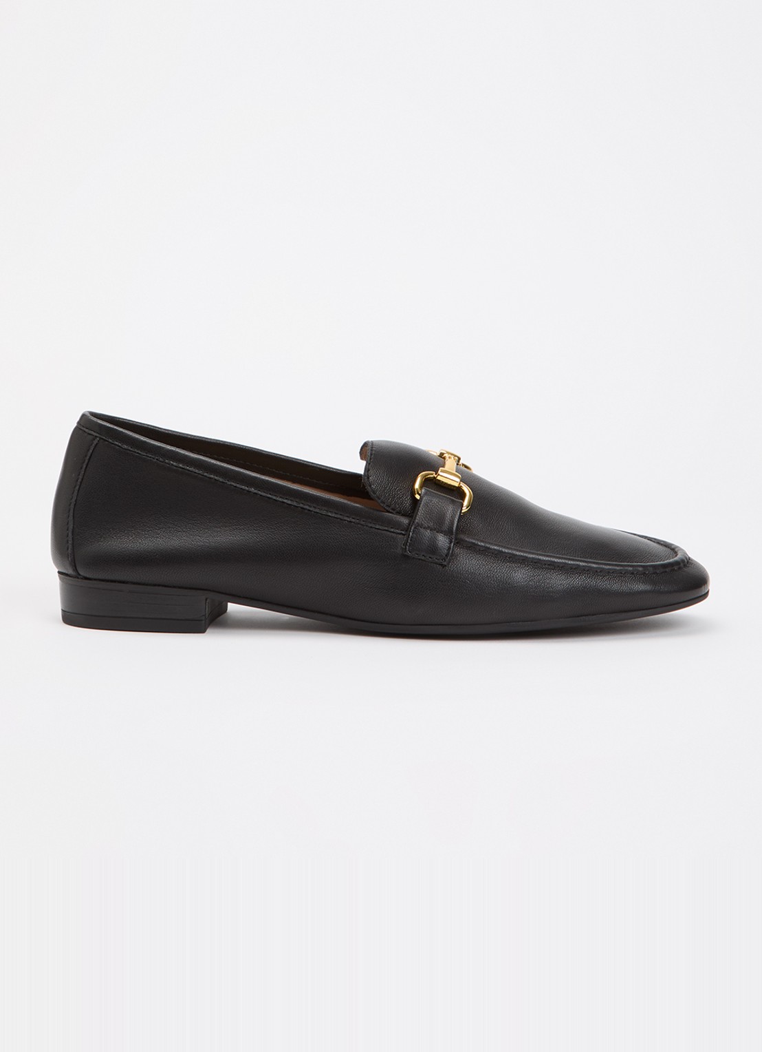 Unisa Belgi loafer van leer - voorkant 5 zwart