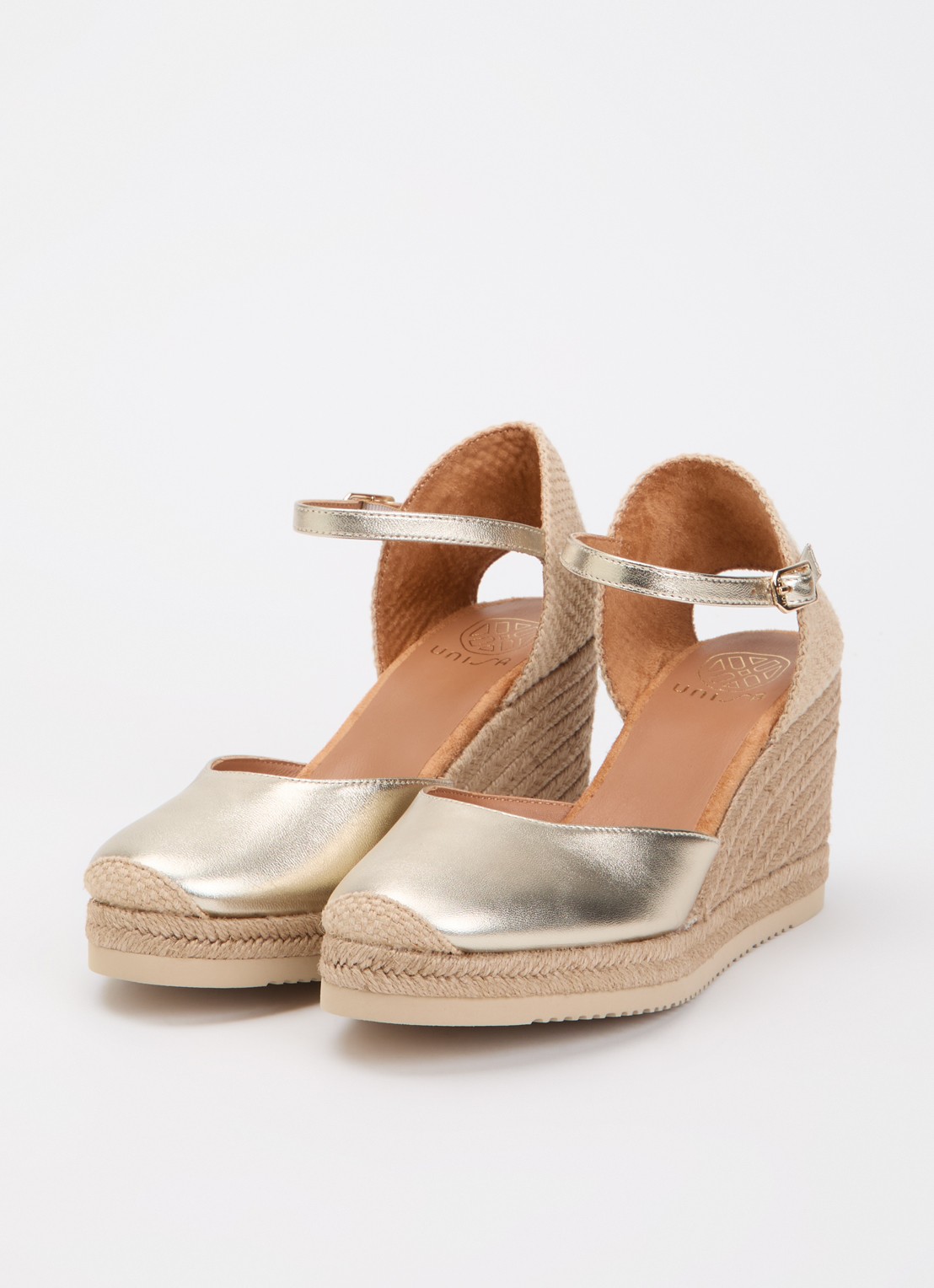 Unisa Castilla sleehak van leer met metallic finish - detail 4 goud