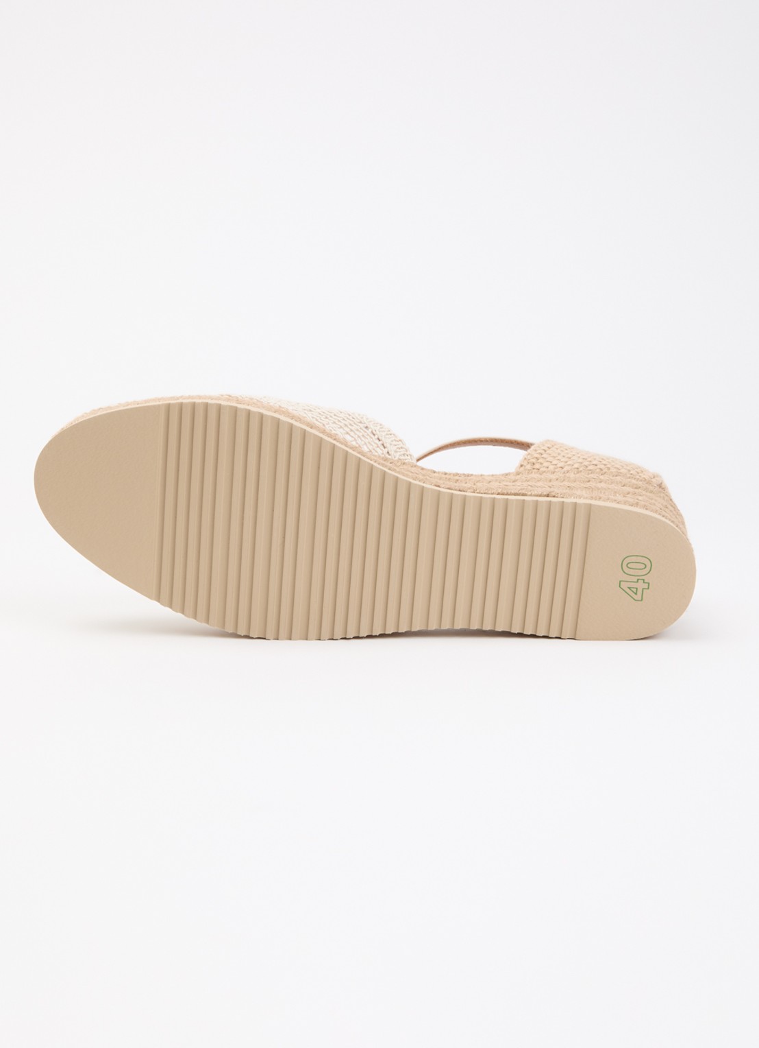 Unisa Ceuta espadrille met leren details - detail 6 creme