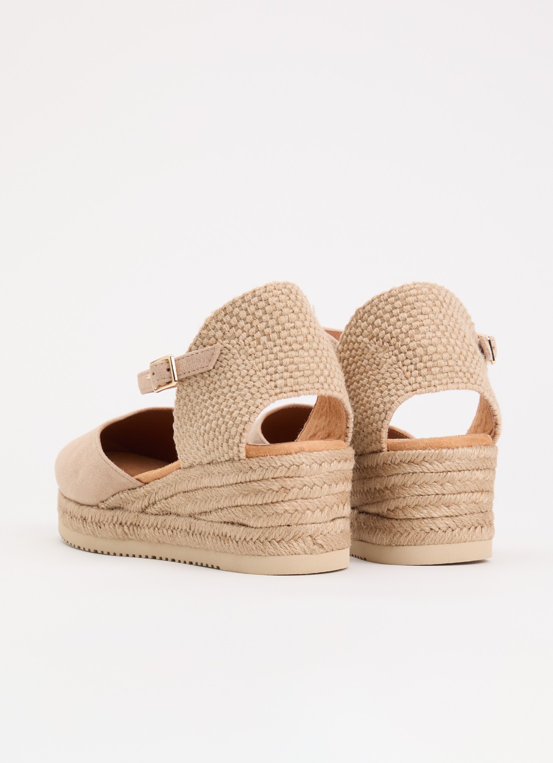 Unisa Cisca espadrille van suéde  - achterkant 2 naturel