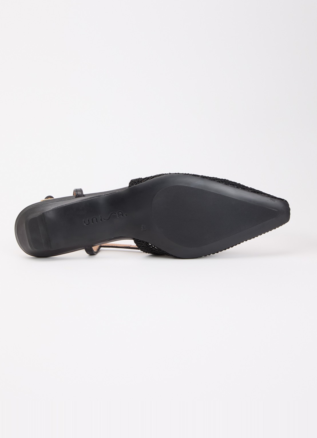 Unisa Cotis slingback met details van leer - detail 3 zwart