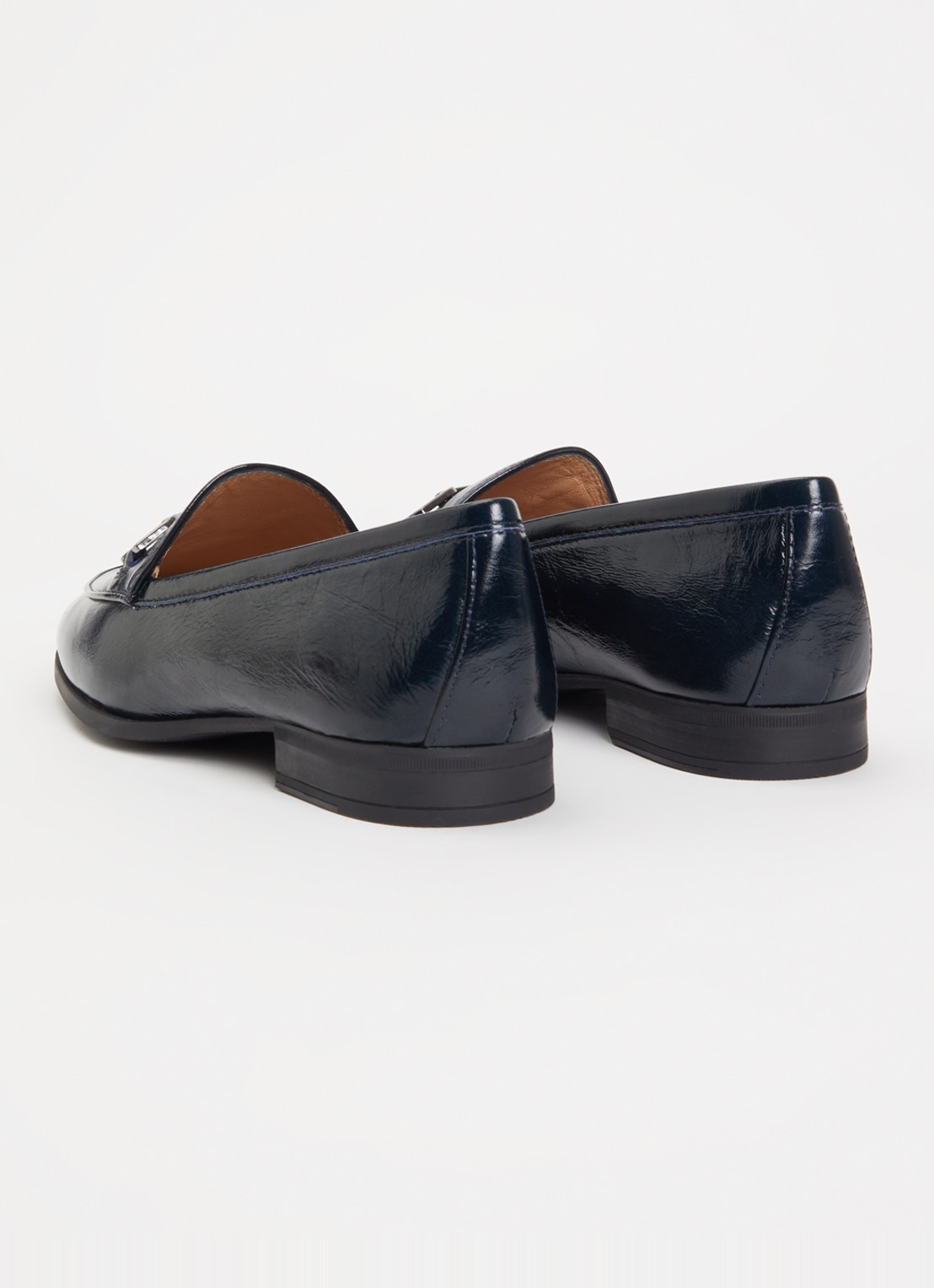 Unisa Dalcy loafer van leer met lakfinish - achterkant 5 zwart