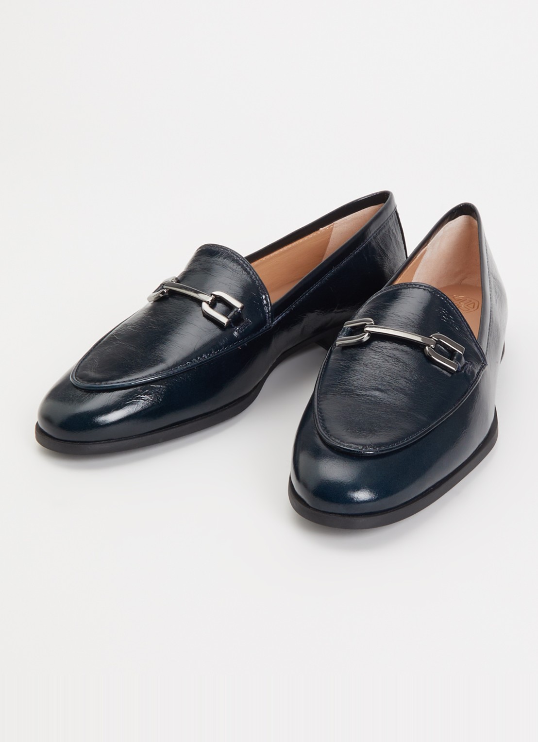 Unisa Dalcy loafer van leer met lakfinish - detail 2 zwart