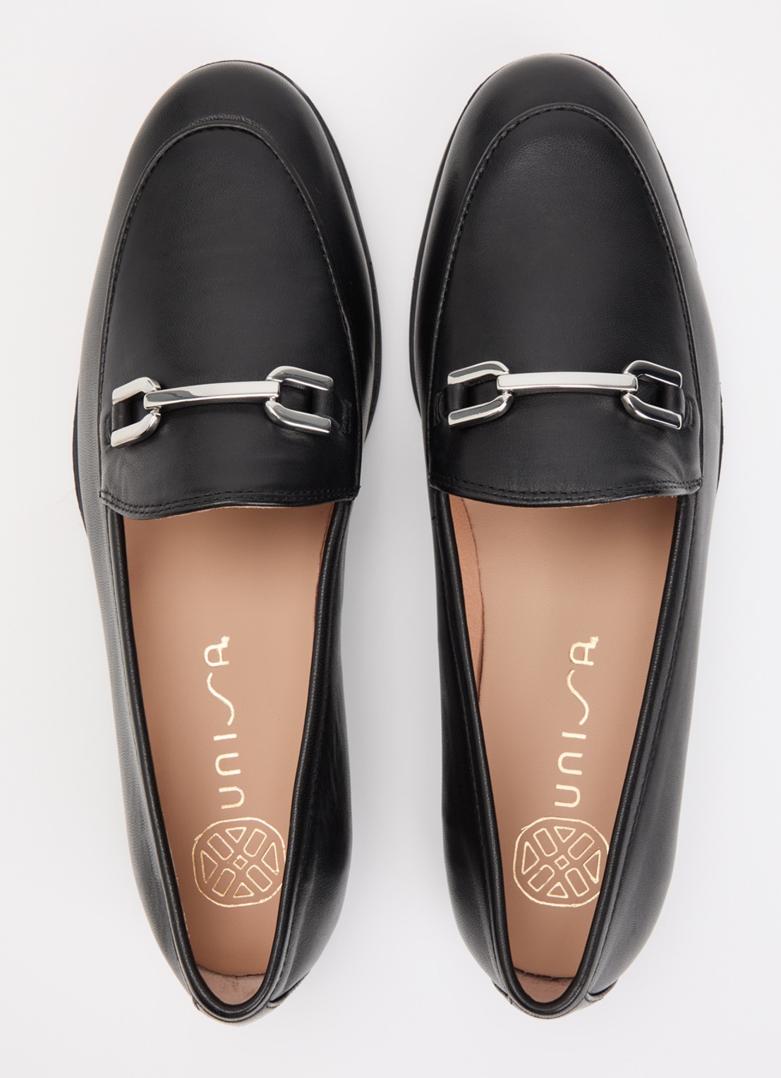 Unisa Dalcy loafer van leer - detail 3 zwart