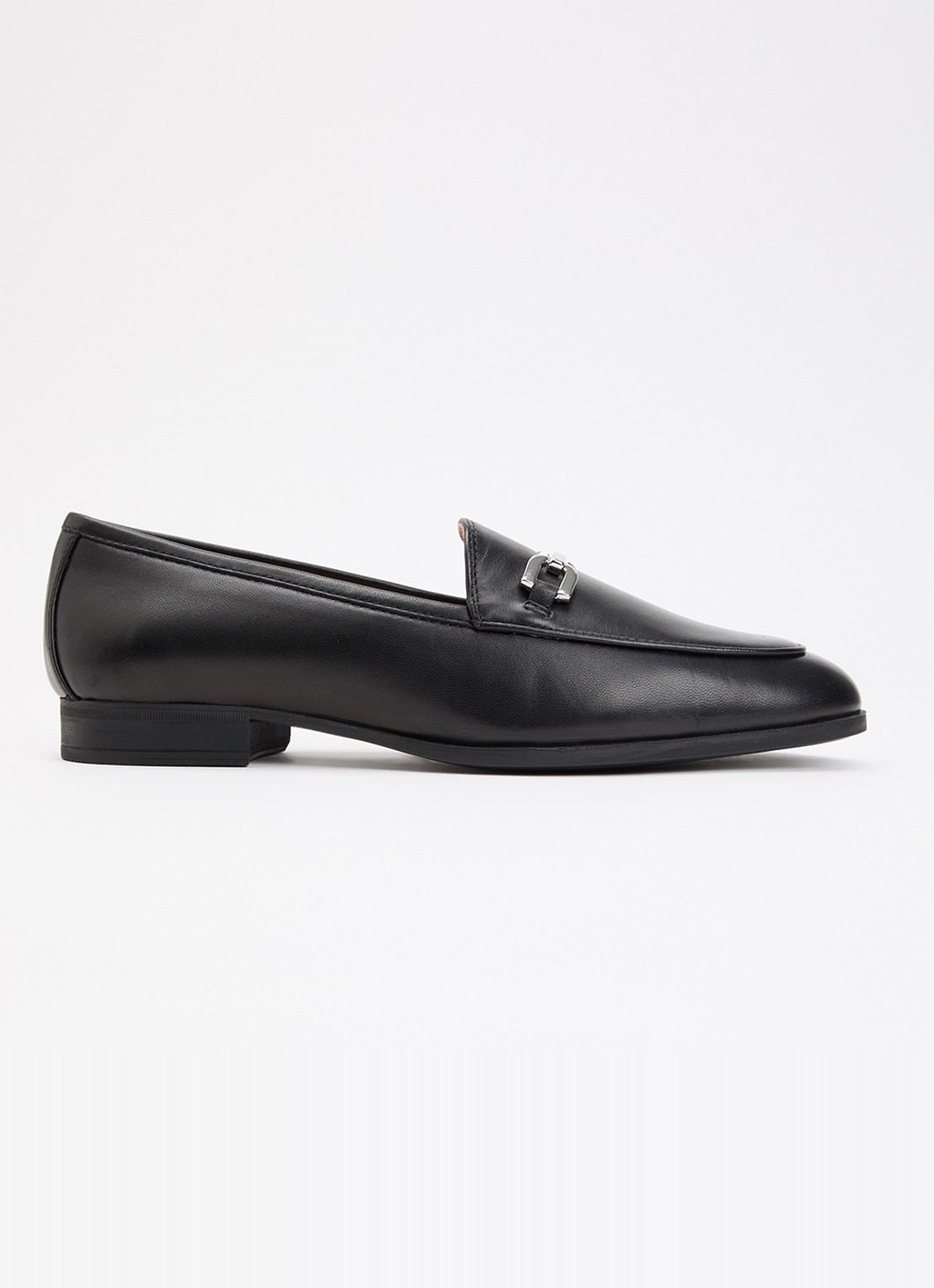 Unisa Dalcy loafer van leer - voorkant zwart