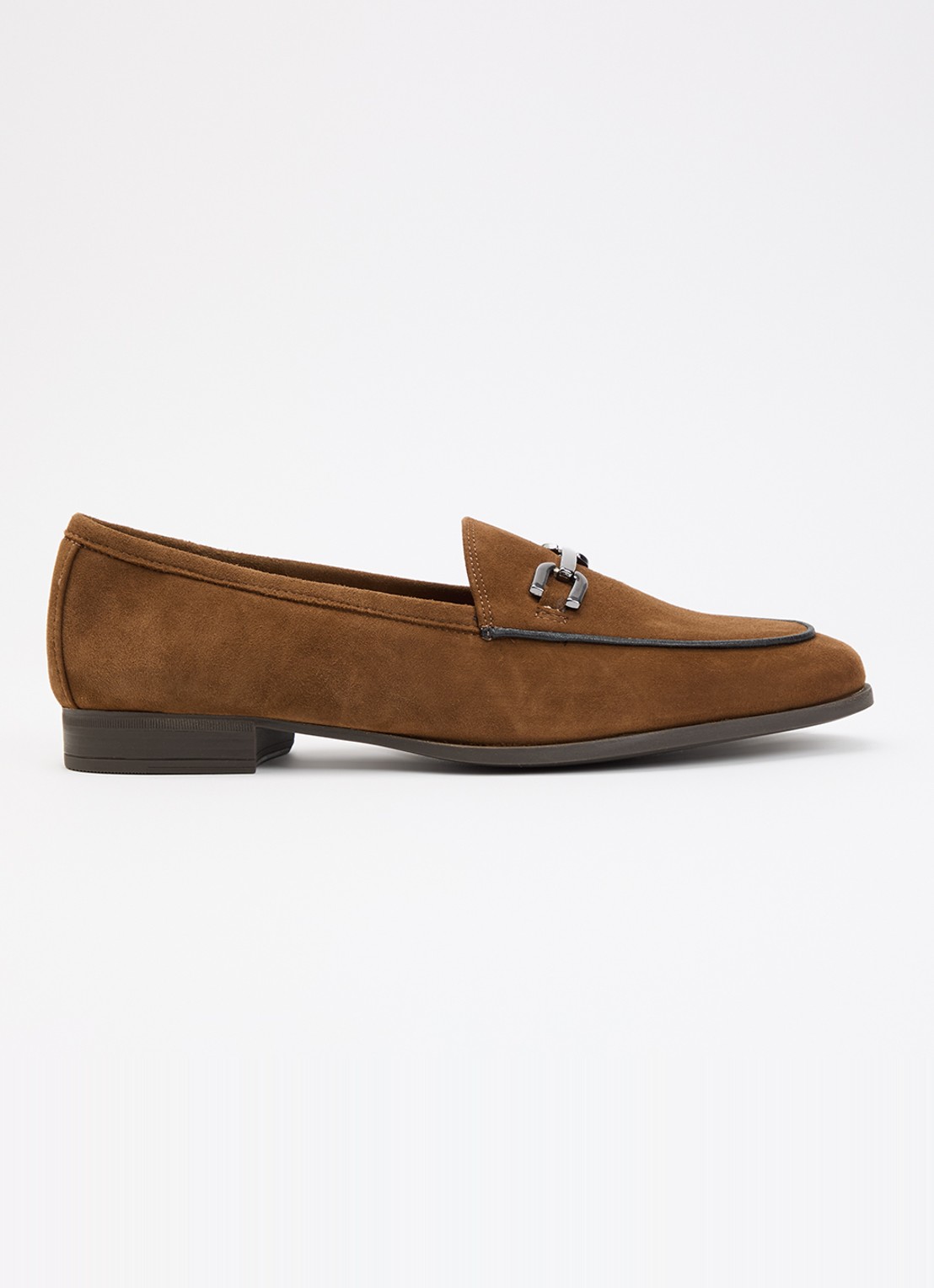 Unisa Dalcy loafer van suède - voorkant bruin