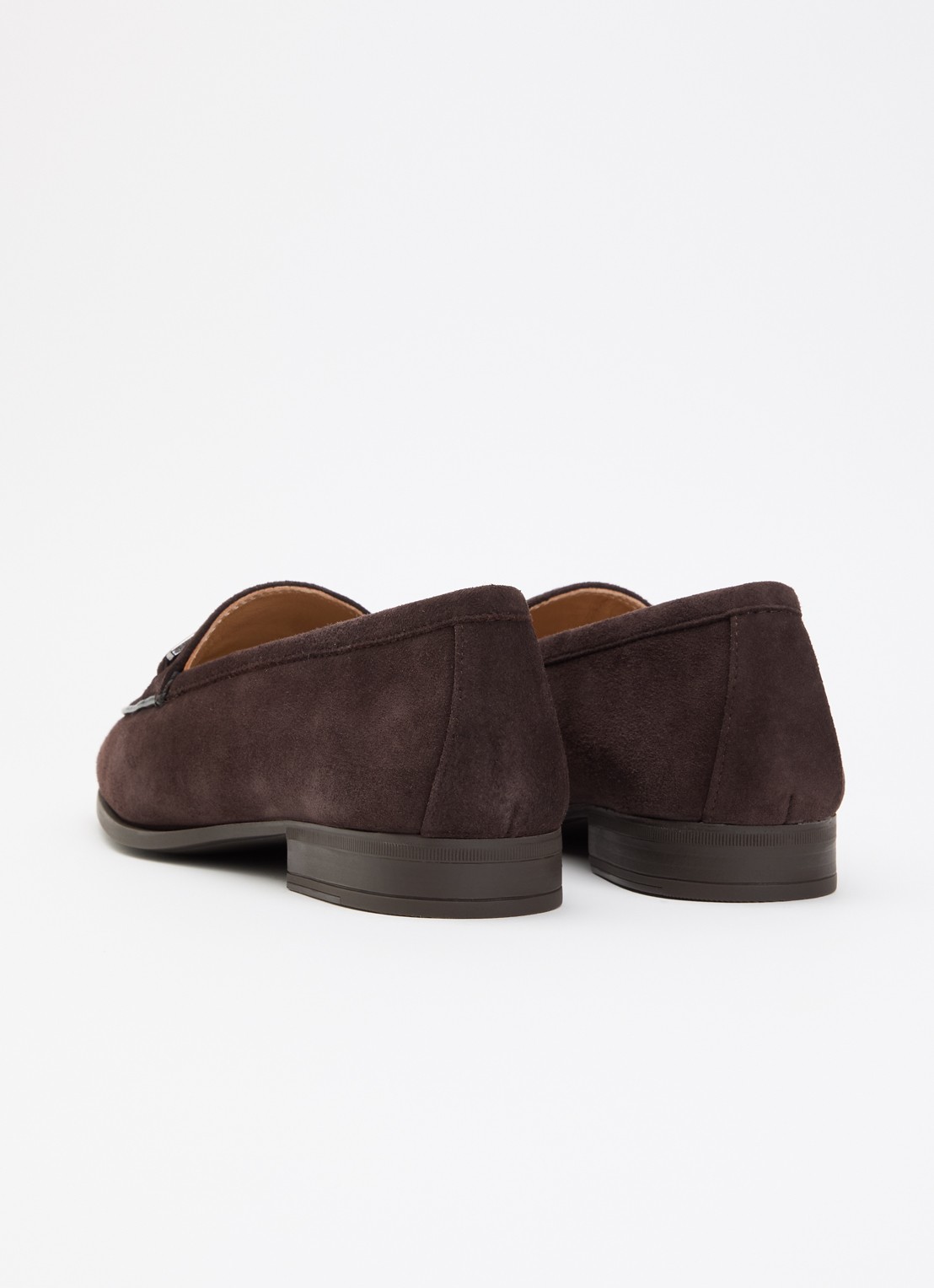 Unisa Dalcy loafer van suède - achterkant donkerbruin