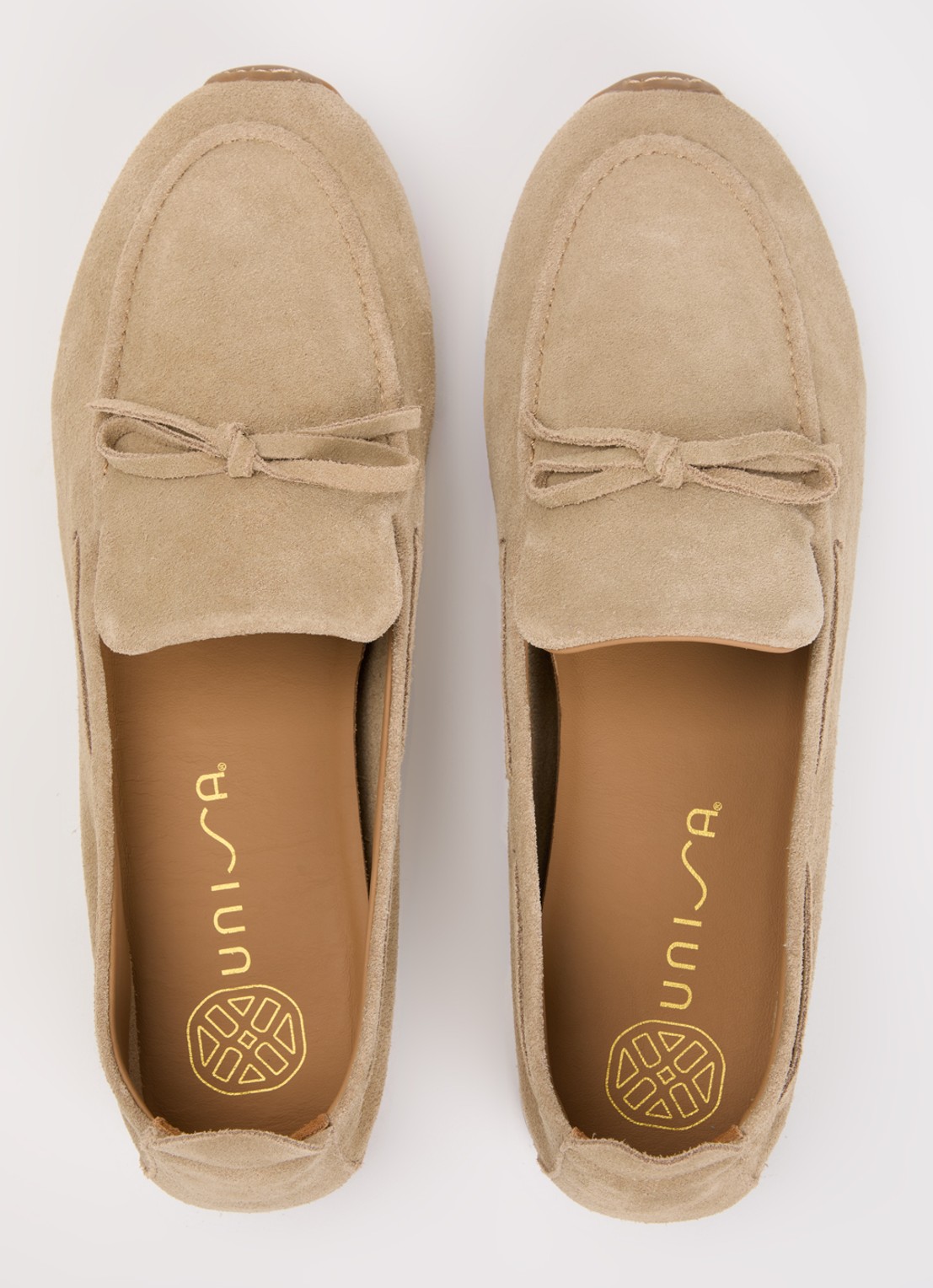 Unisa Dimas mocassin van suède - detail 5 zand