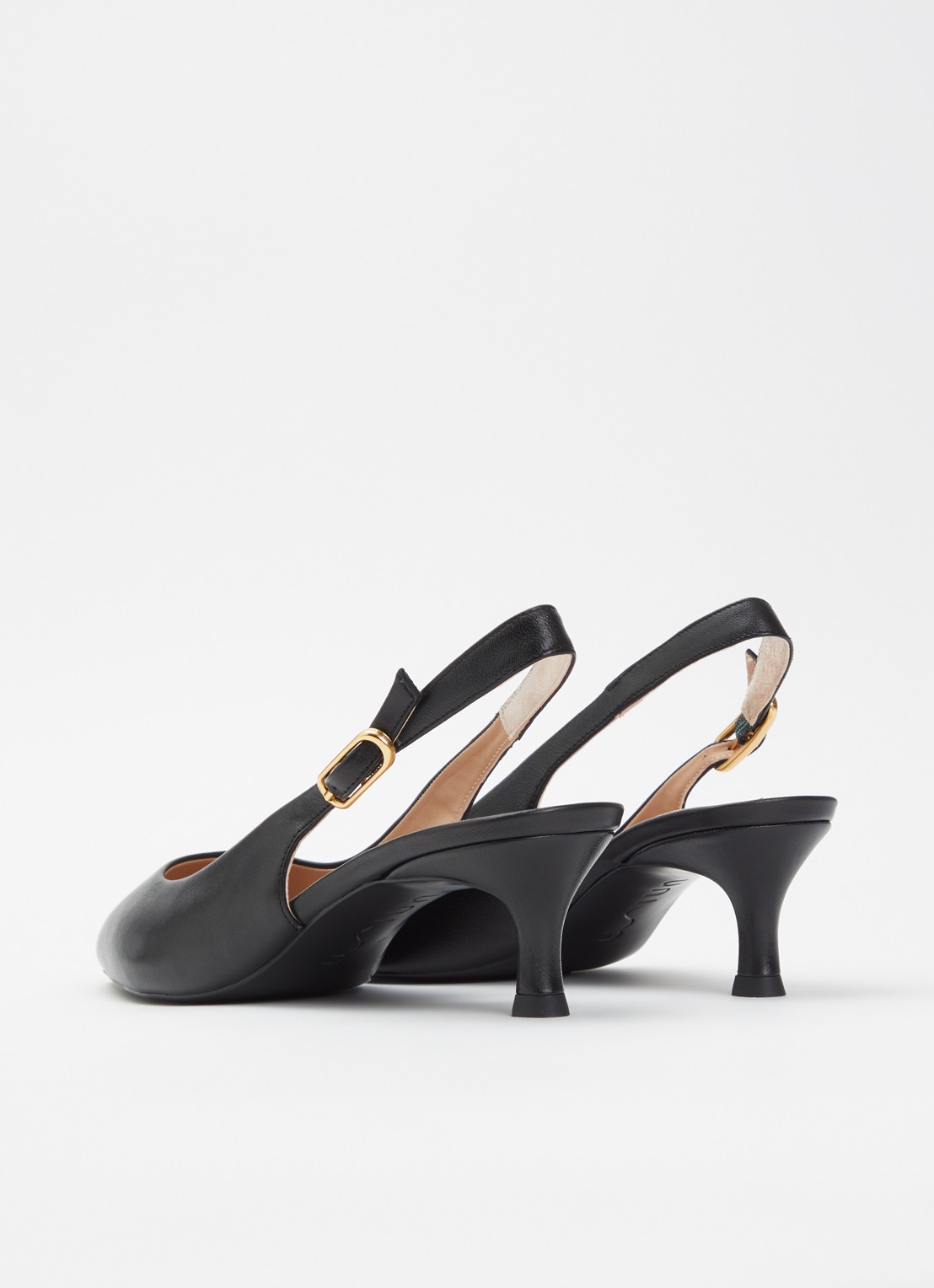 Unisa Ibon slingback van leer - achterkant zwart