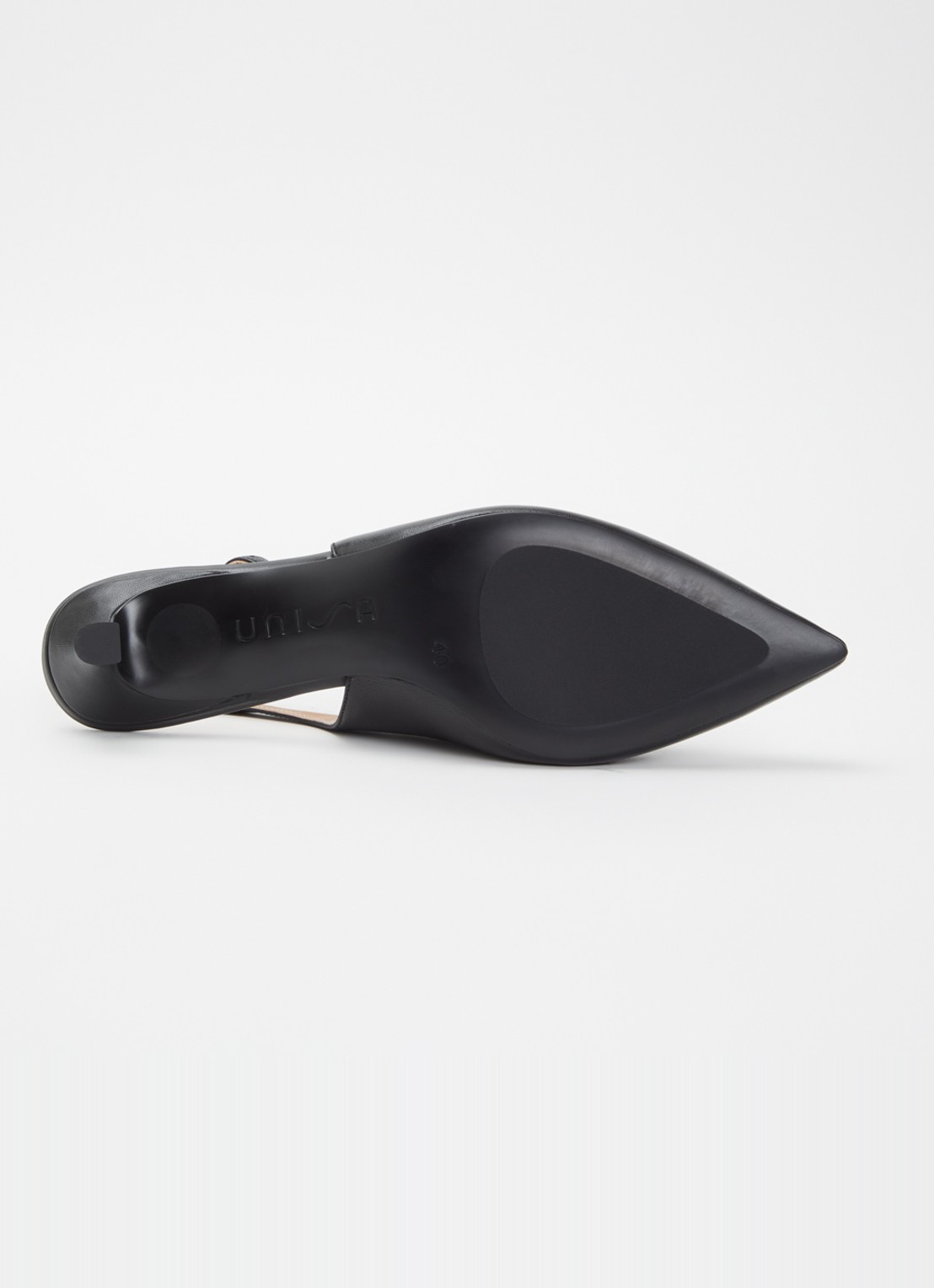 Unisa Ibon slingback van leer - detail 4 zwart