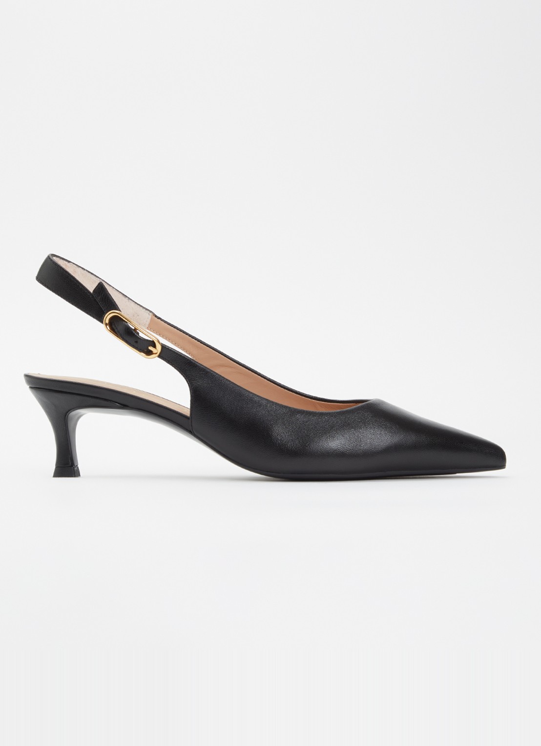 Unisa Ibon slingback van leer - voorkant 5 zwart