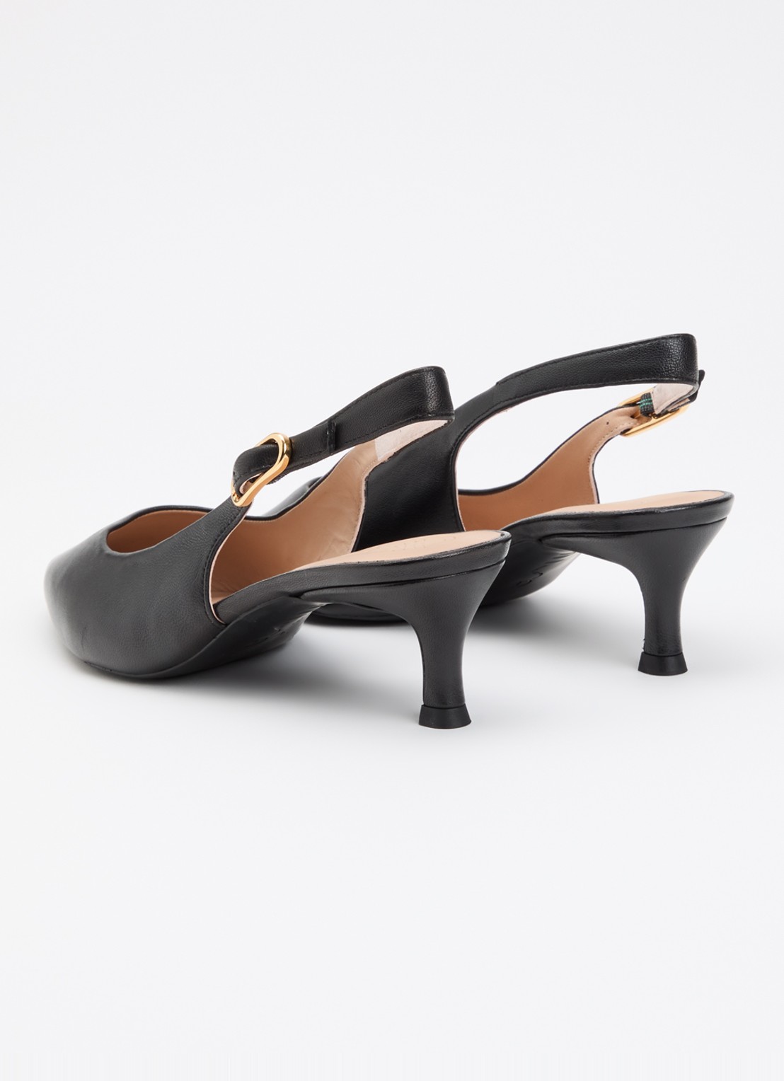Unisa Ibon slingback van leer - achterkant 5 zwart