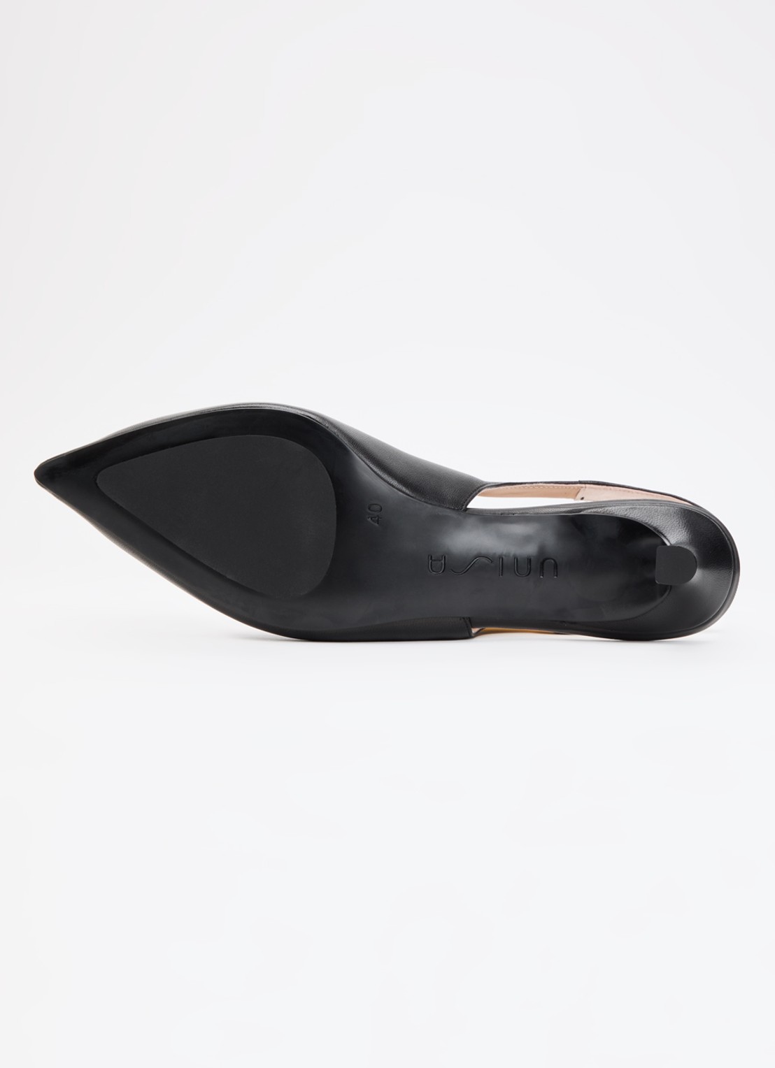 Unisa Ibon slingback van leer - detail 3 zwart
