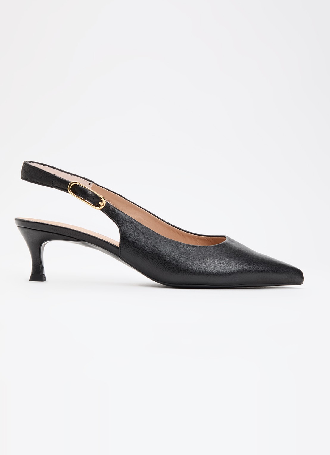 Unisa Ibon slingback van leer - voorkant 4 zwart