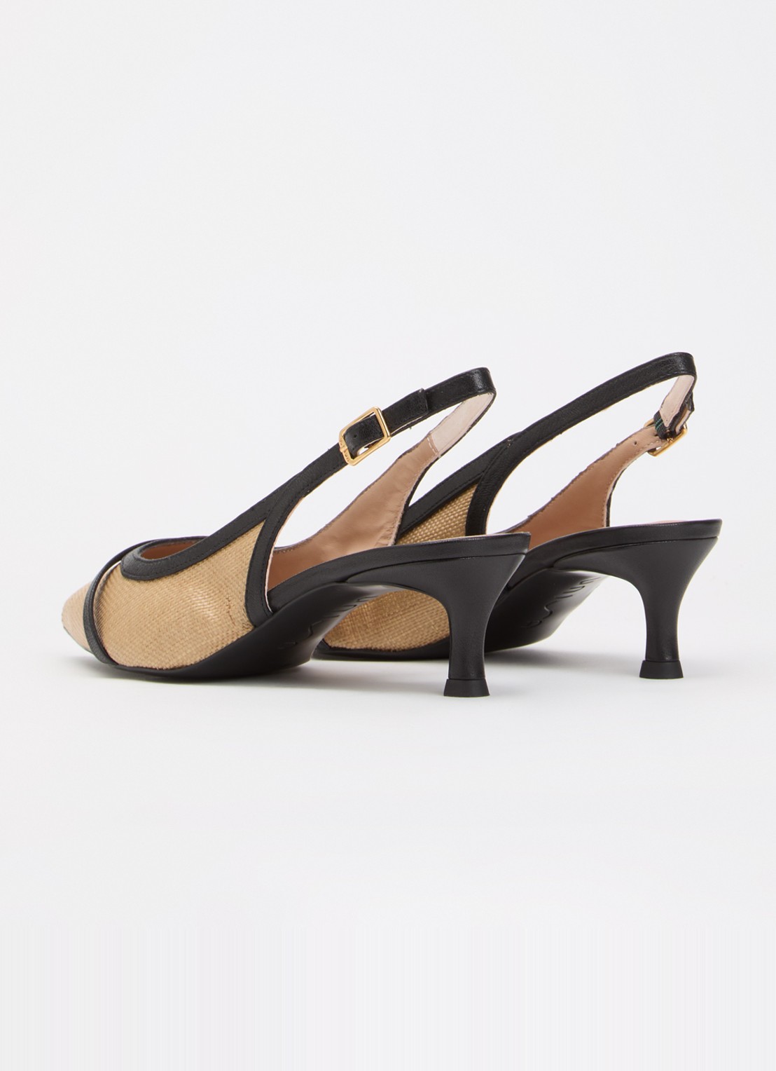 Unisa Ileso slingback met details van leer - achterkant 6 beige