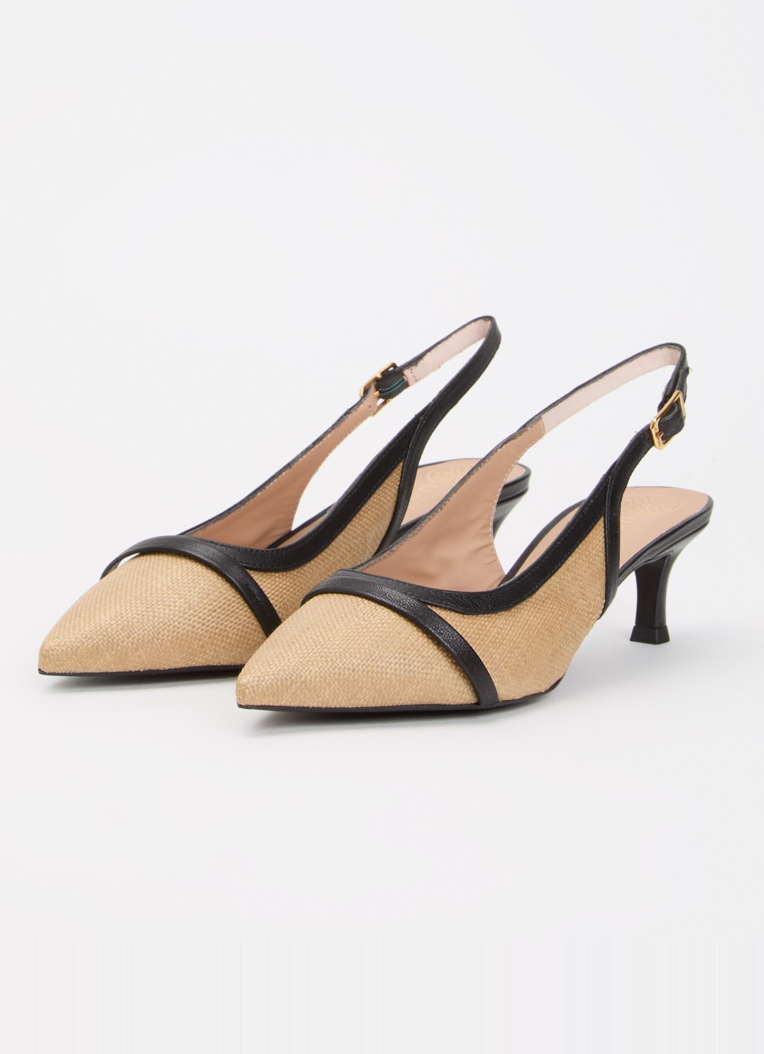 Unisa Ileso slingback met details van leer - detail 3 beige