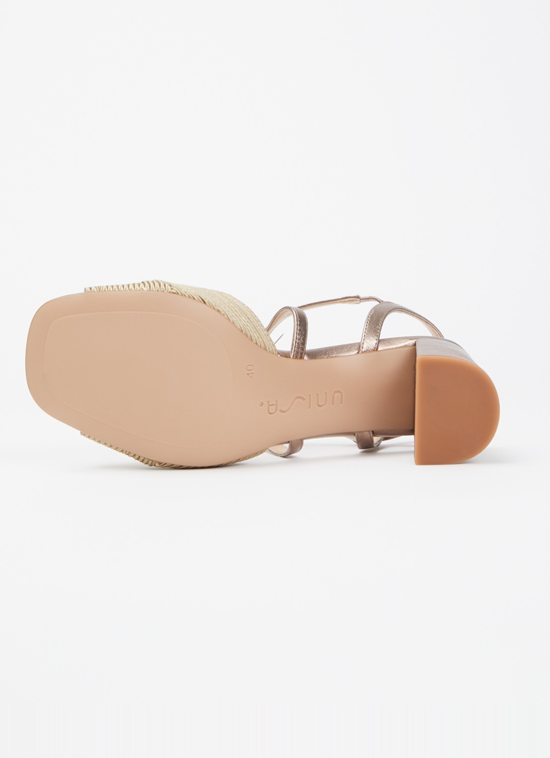 Unisa Maxin sandalette met metallic finish - detail 5 goud