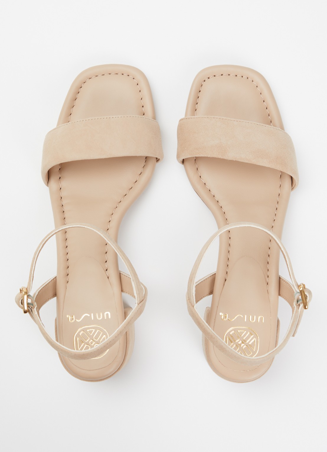 Unisa Sandalette van suède - detail 2 beige