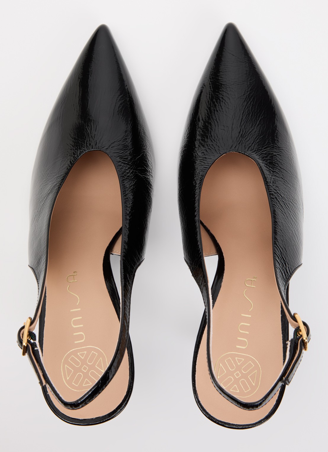 Unisa Tabar slingback leer - detail 3 zwart