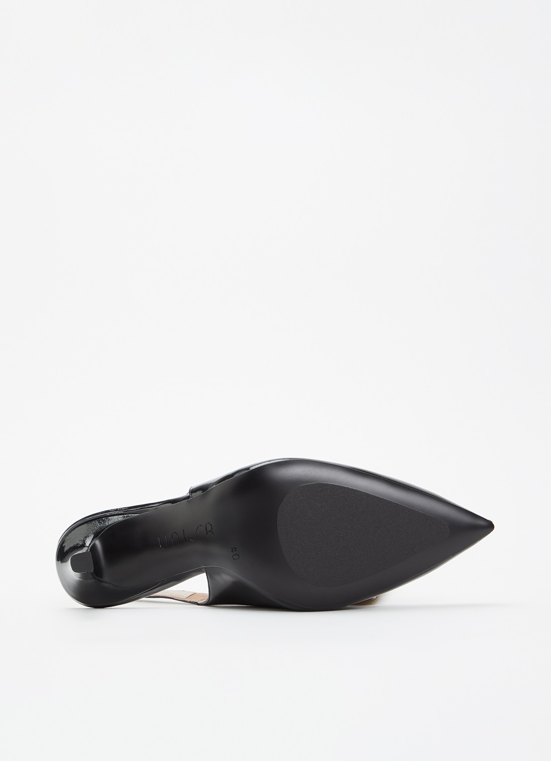 Unisa Terza slingback van leer met lakfinish - detail 5 zwart