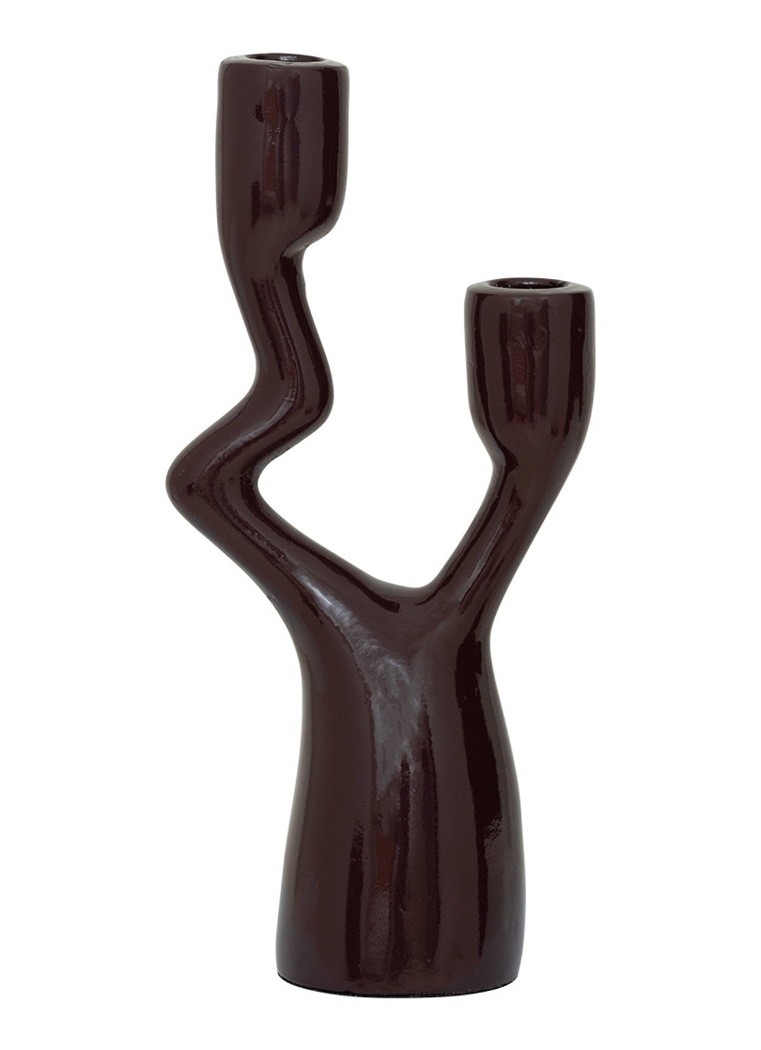 Urban Nature Culture Adora kandelaar 27 cm - voorkant 3 aubergine