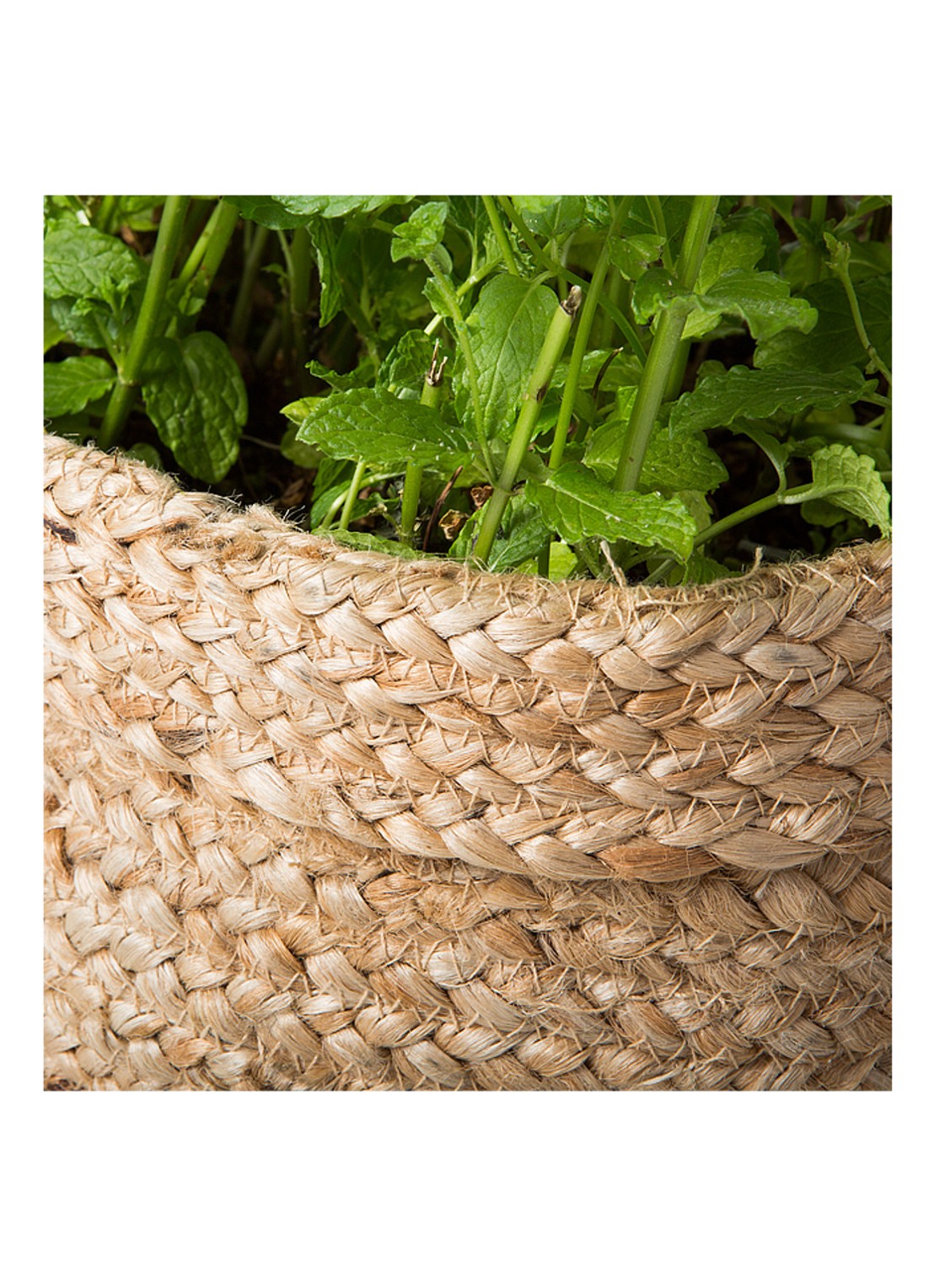 Urban Nature Culture Braided opbergmand 25 cm - detail 3 naturel