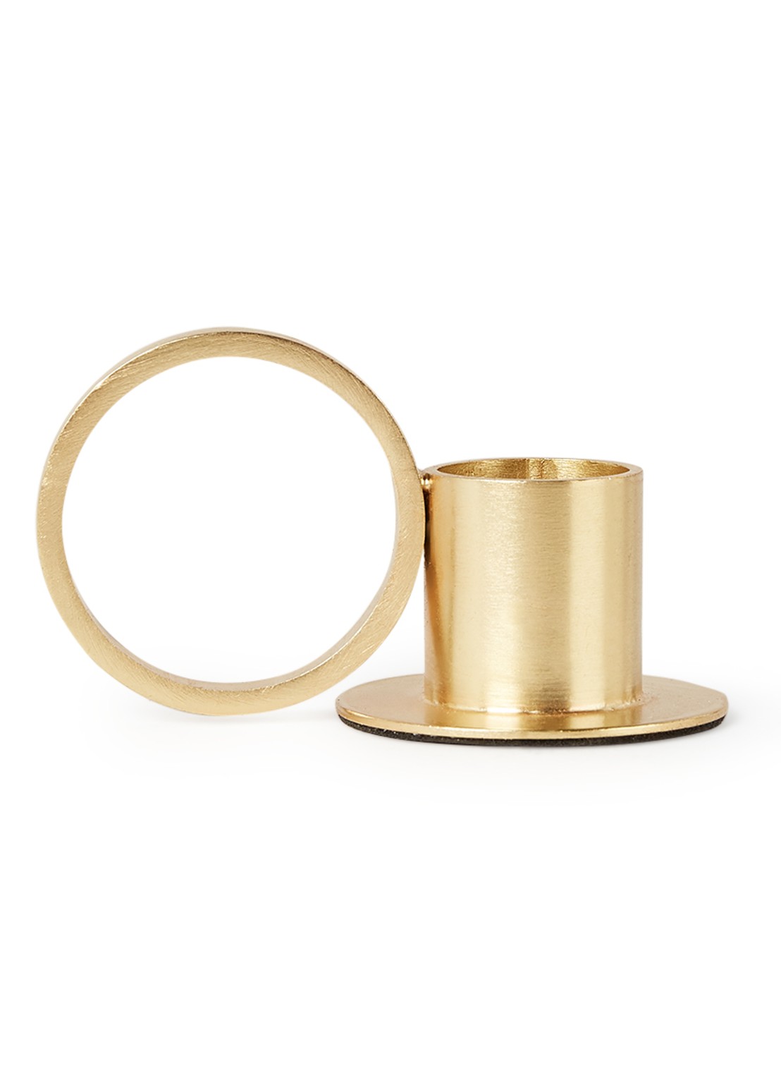 Urban Nature Culture Circle kandelaar 4,5 cm - voorkant 2 goud