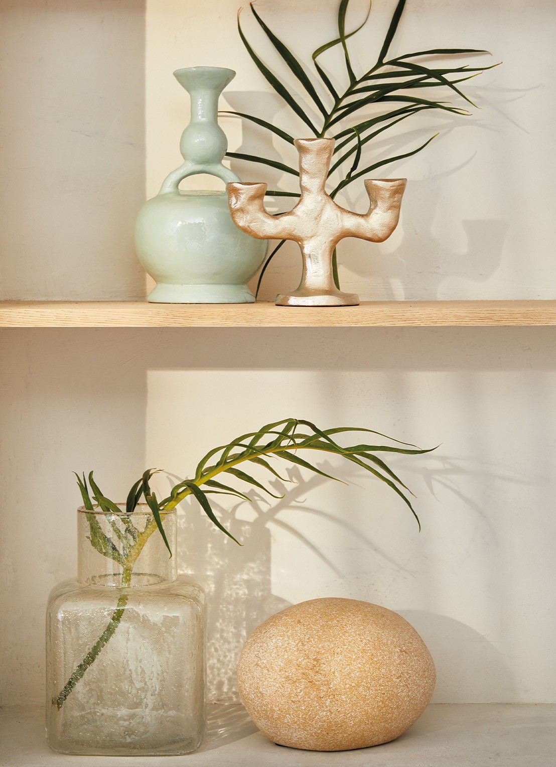 Urban Nature Culture D'argento kandelaar 18 cm - voorkant 3 zilver