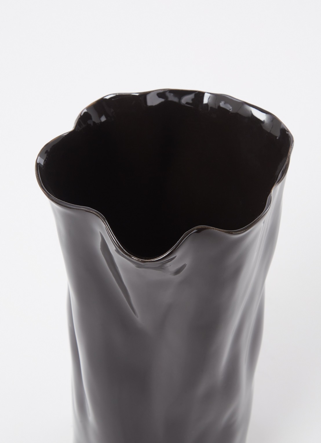 Urban Nature Culture Enza vaas 25 cm - detail zwart