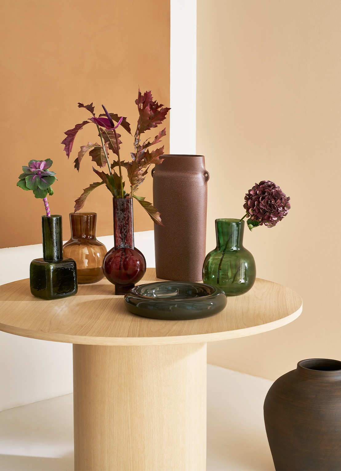 Urban Nature Culture Eve vaas 36,5 cm - voorkant 2 aubergine