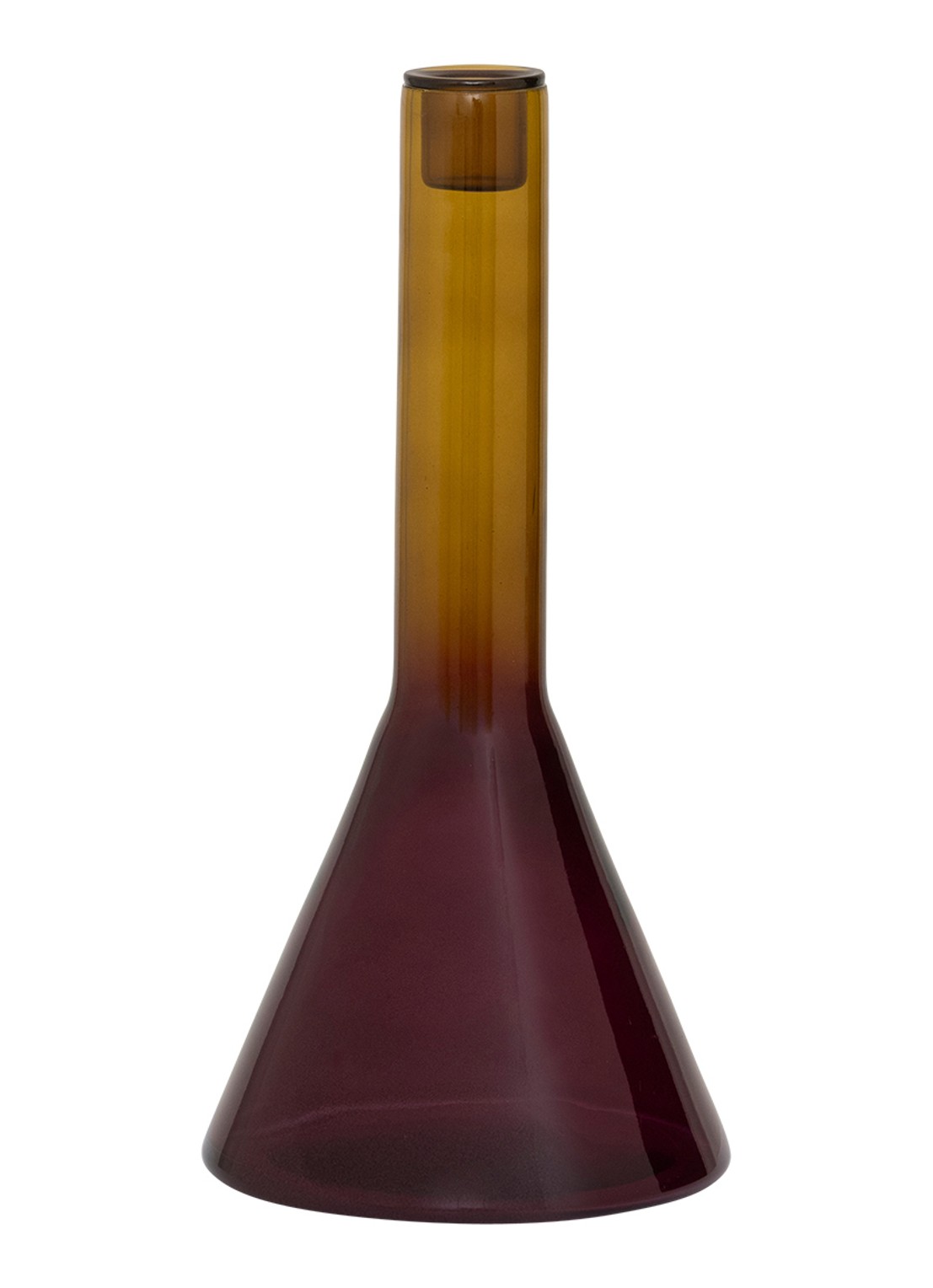 Urban Nature Culture Frisk kandelaar 27 cm - voorkant 2 aubergine