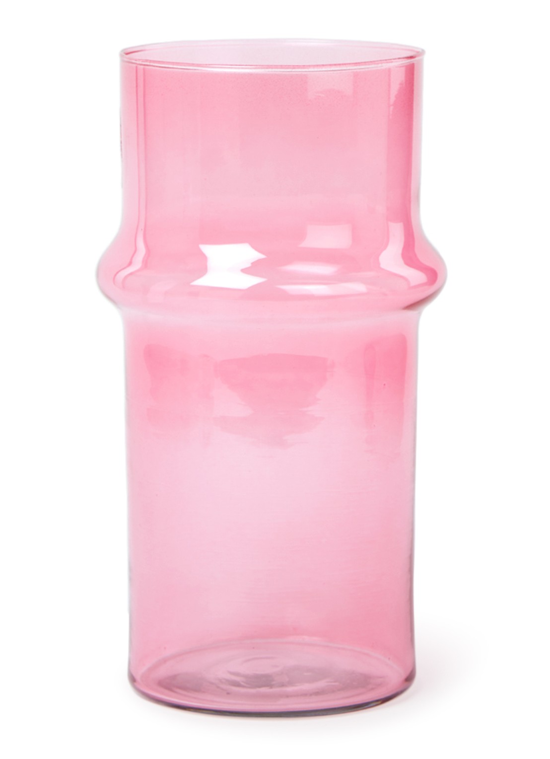 Urban Nature Culture  Glass vaas 20 cm - voorkant 2 roze