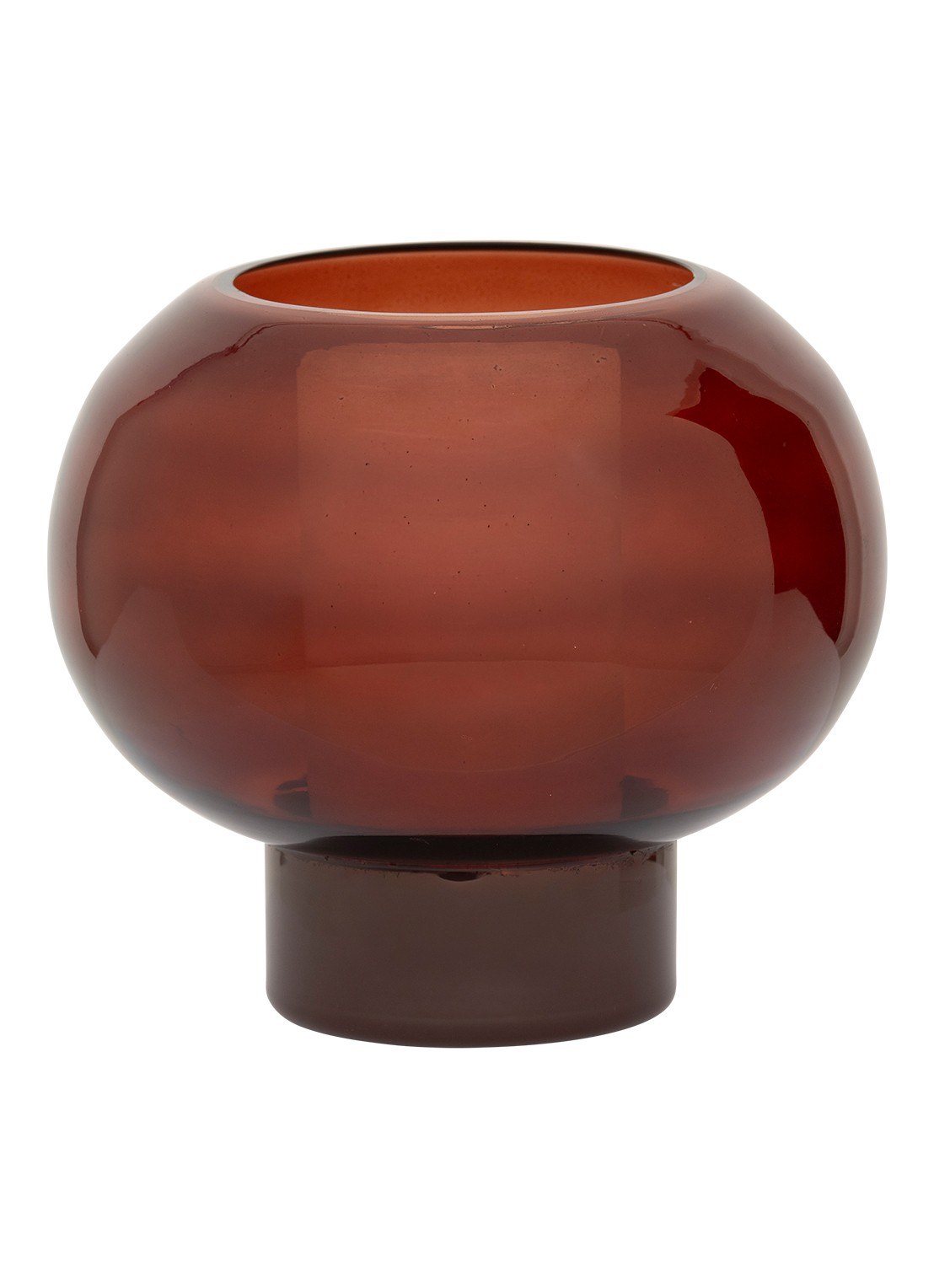 Urban Nature Culture Havara kandelaar 15,5 cm - achterkant 3 donkerrood