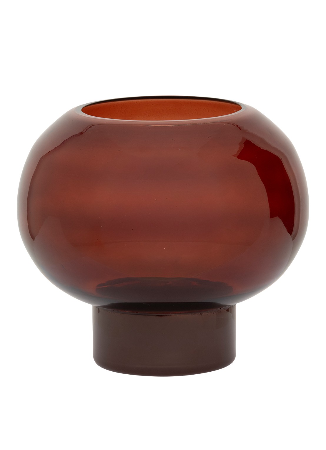 Urban Nature Culture Havara kandelaar 15,5 cm - voorkant 4 donkerrood