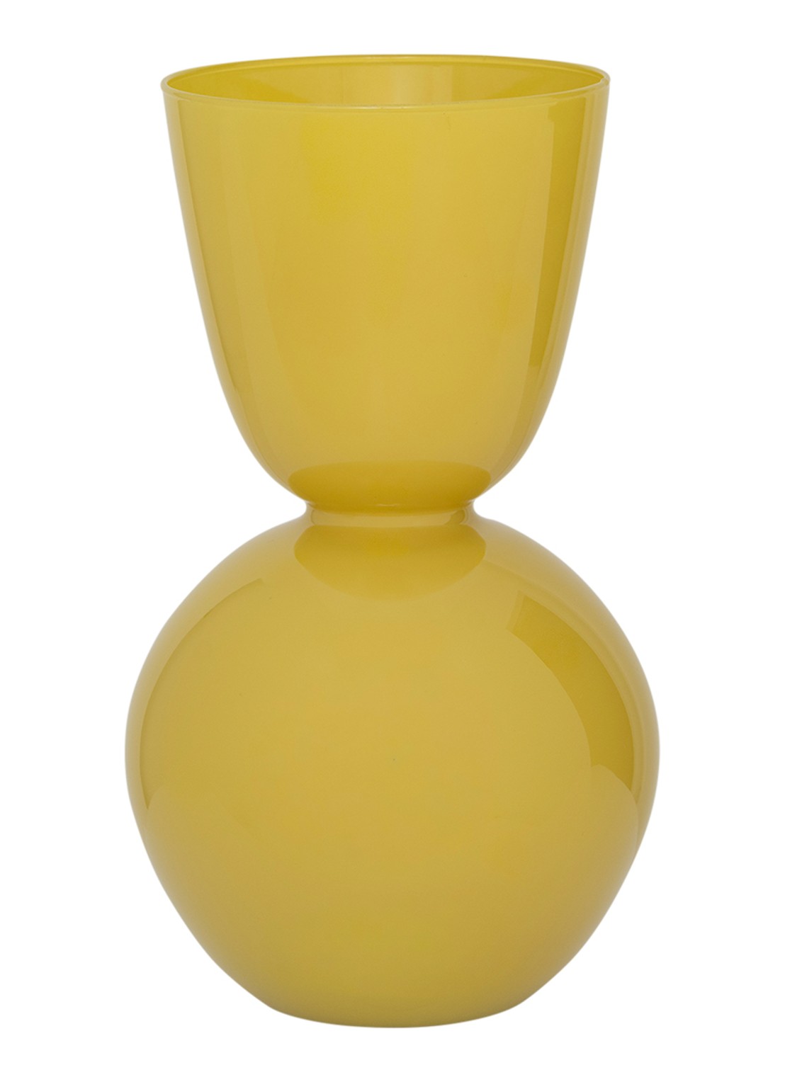 Urban Nature Culture Jari vaas 26 cm - voorkant geel