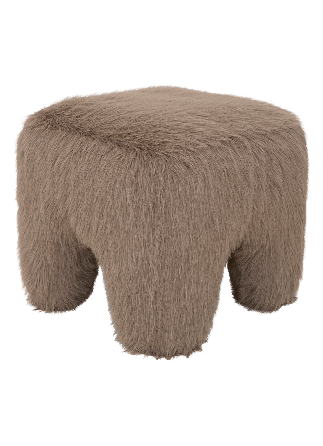 Urban Nature Culture Kira poef - voorkant 4 taupe