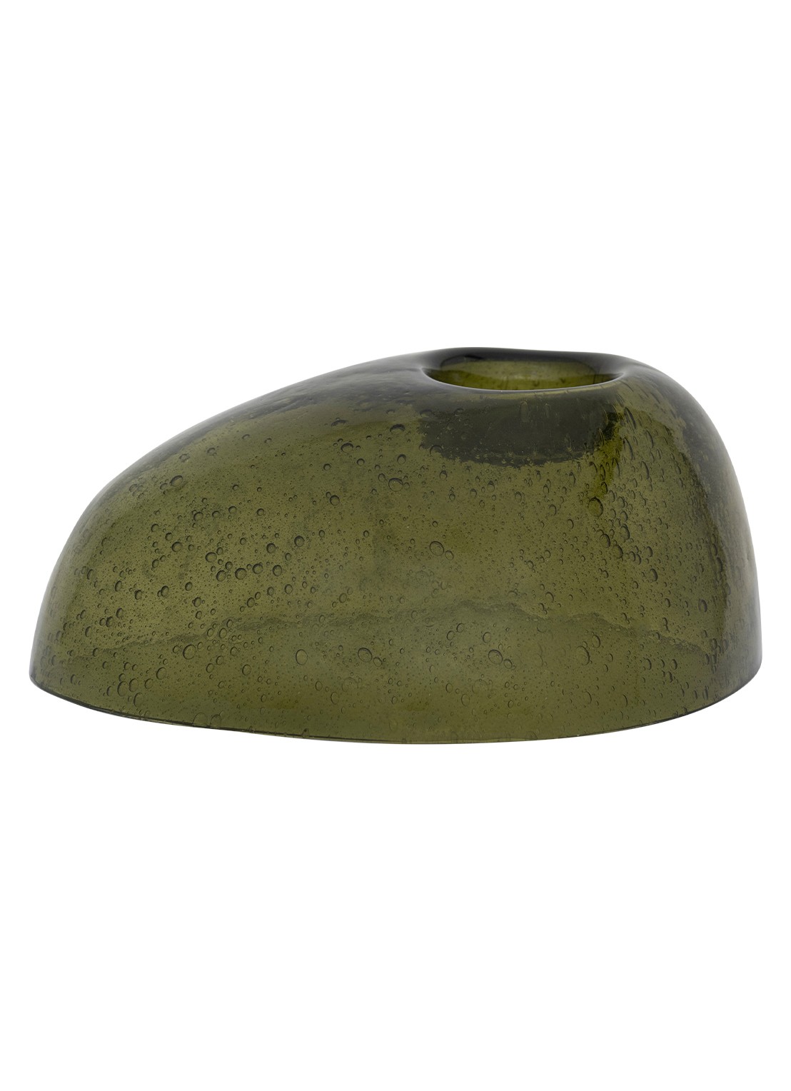 Urban Nature Culture Kivi waxinelichthouder 18 cm - voorkant groen